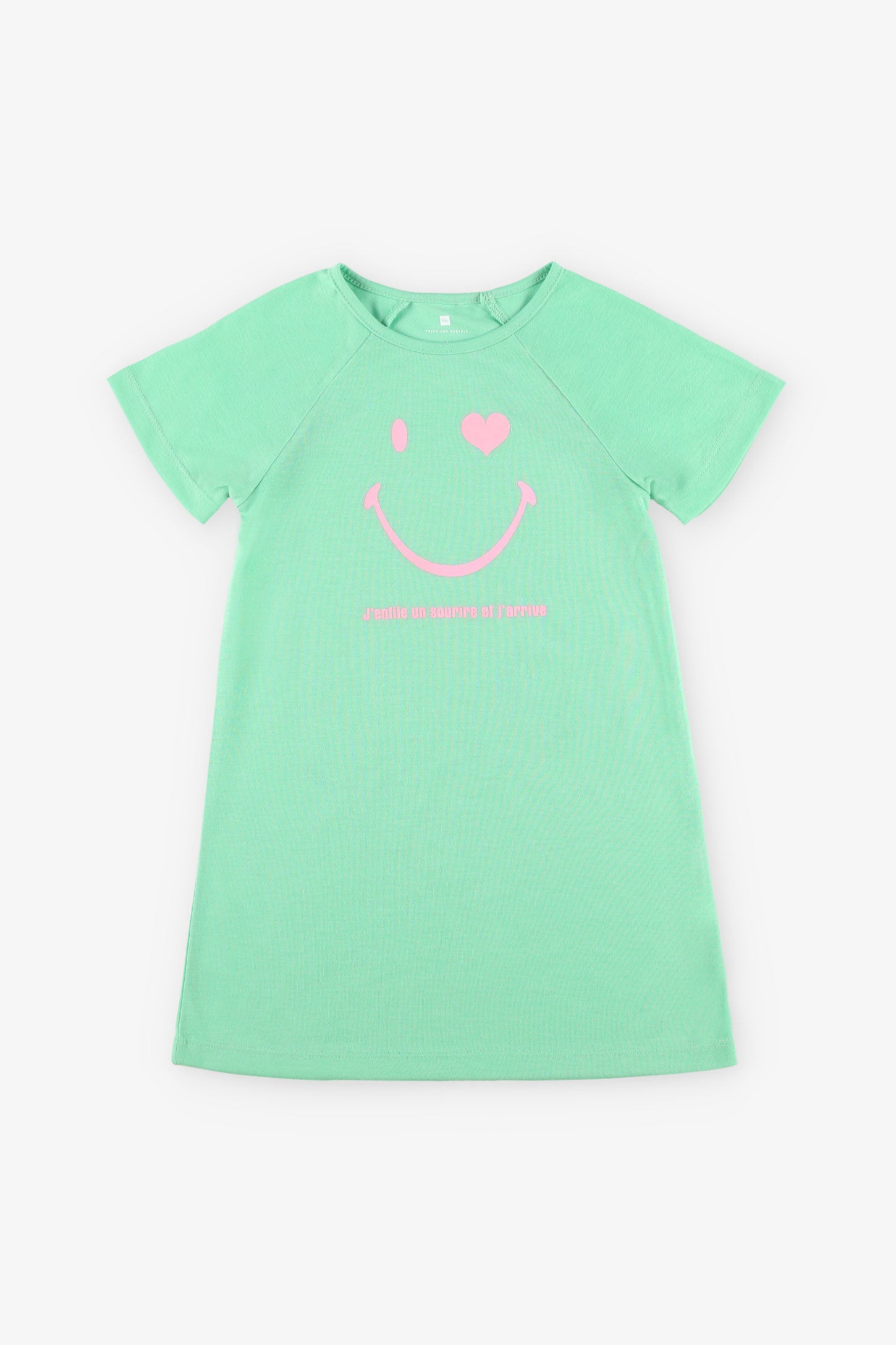 Robe de nuit manches courtes, 2/35$ - Enfant fille && VERT