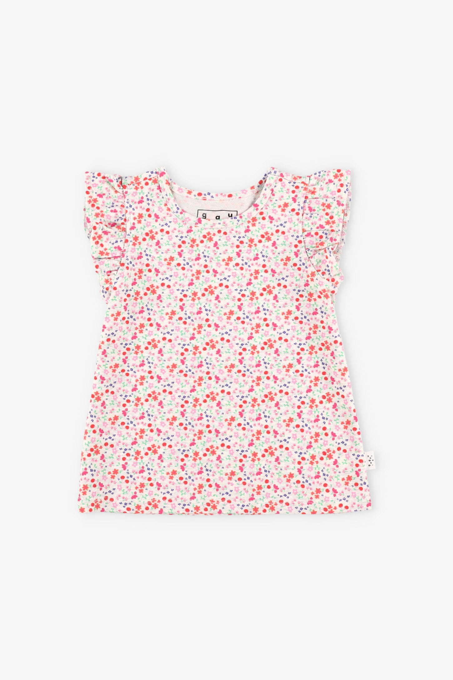 T-shirt manches volants imprimé - Bébé fille && BEIGE/MULTI