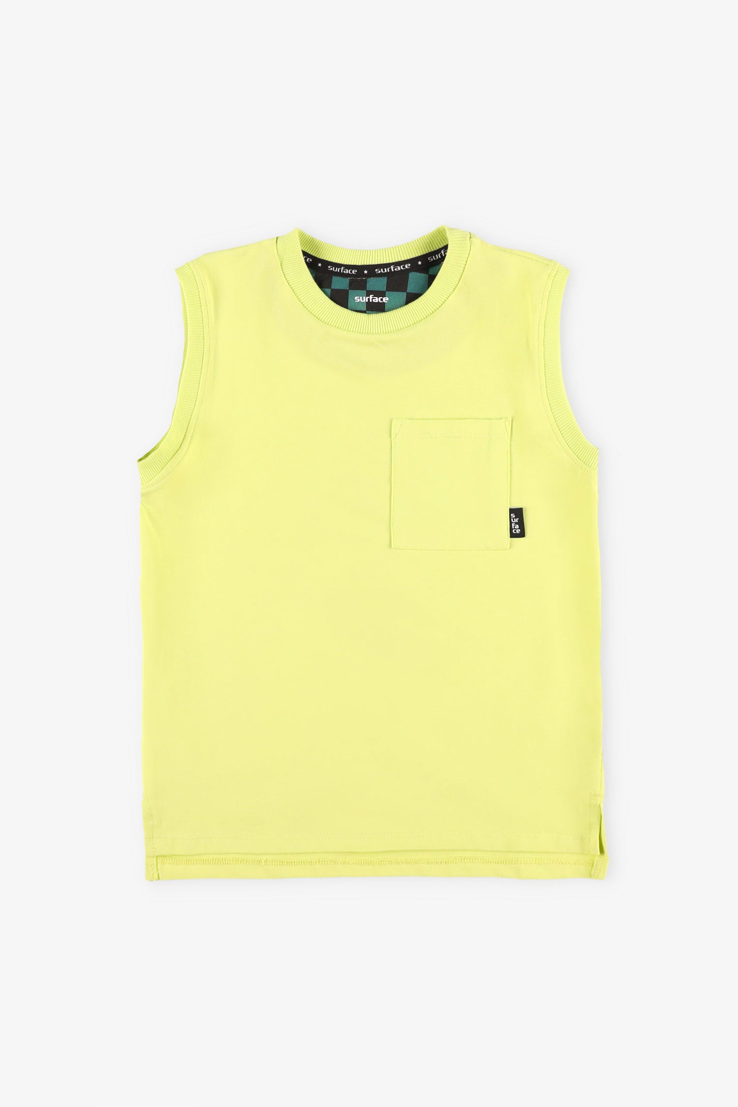 Camisole à poche en coton - Enfant garçon && VERT