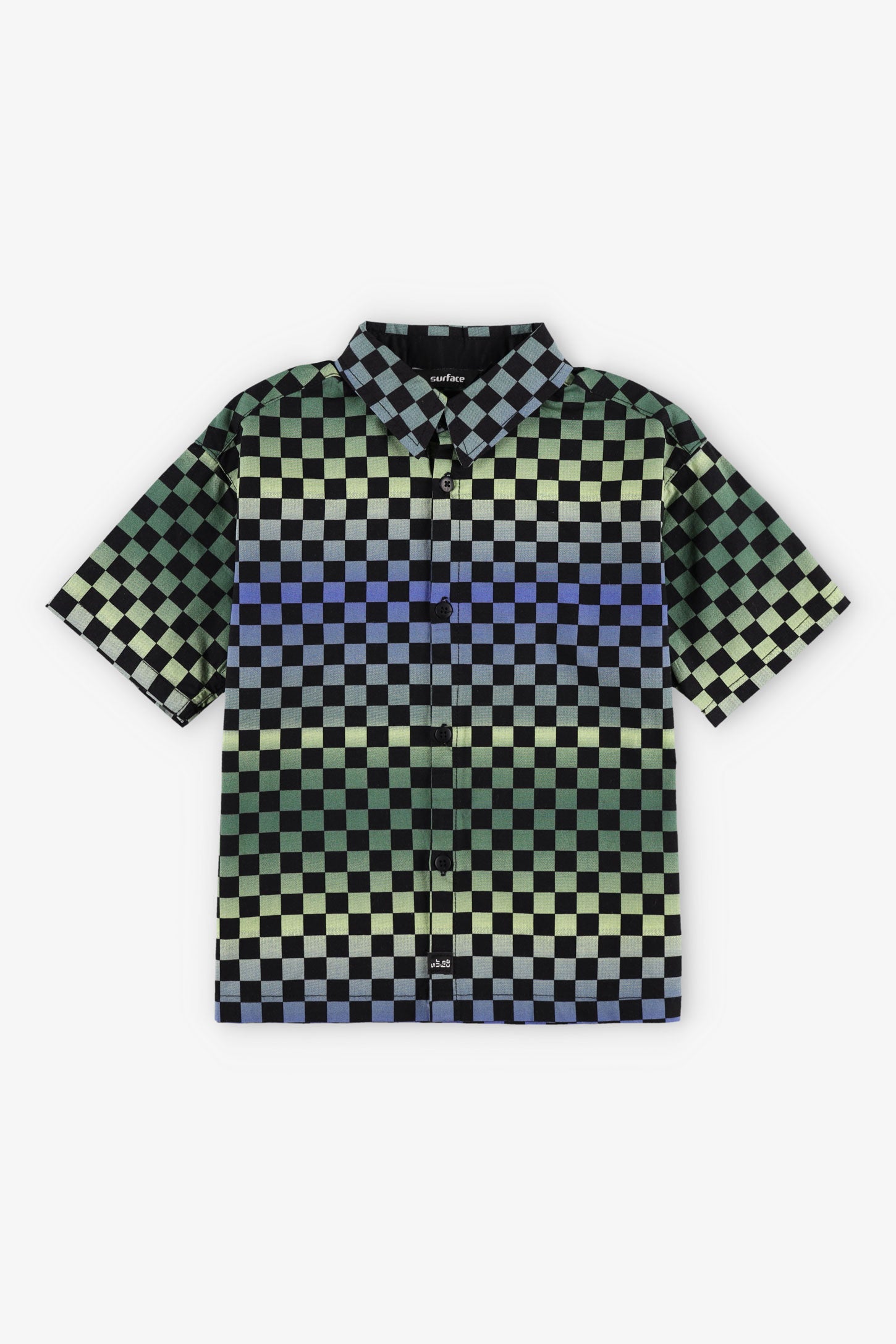 Chemise manches courtes imprimé en coton - Enfant garçon && NOIR/MULTI