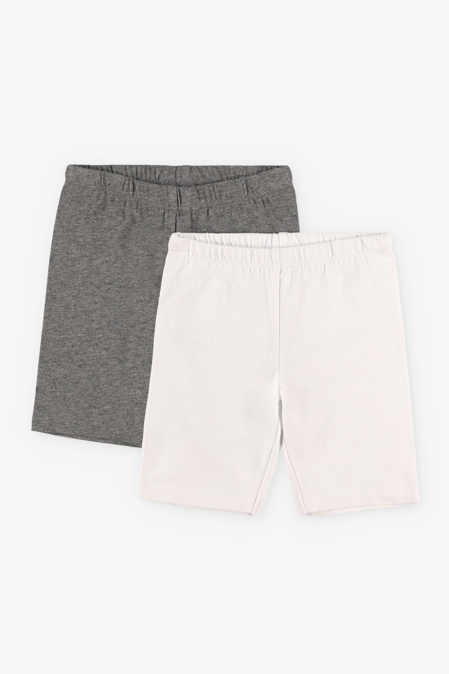 Prix pop, Lot de 2 cuissards en coton, 2T-3T - Bébé fille && BLANC