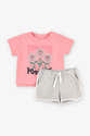 Ensemble T-shirt Et Short Dentelle Pour Bébé Fille - Pyjama Ou Tenue Quotidienne, Orange, Taille 1-2 Ans - 4