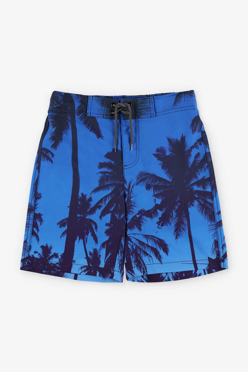 Short maillot de bain extensible 4 sens - Ado garçon && BLEU MULTI