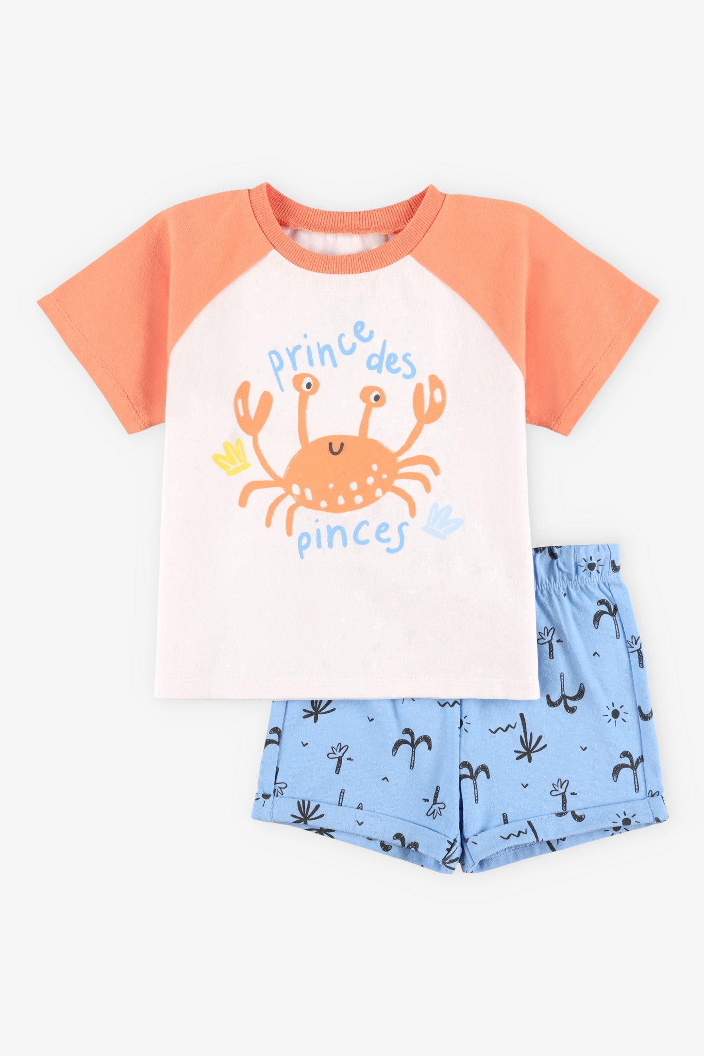 Ensemble 2-pièces t-shirt et short - Bébé garçon && BLEU MULTI