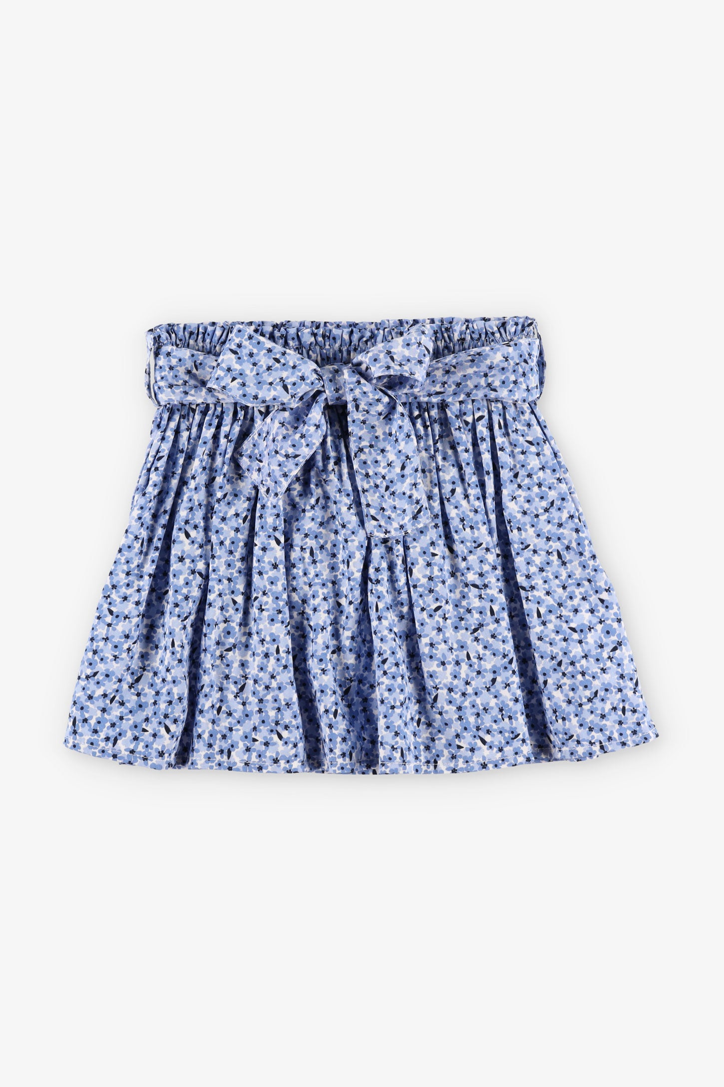 Jupe à volants imprimé floral - Enfant fille && BLEU MULTI