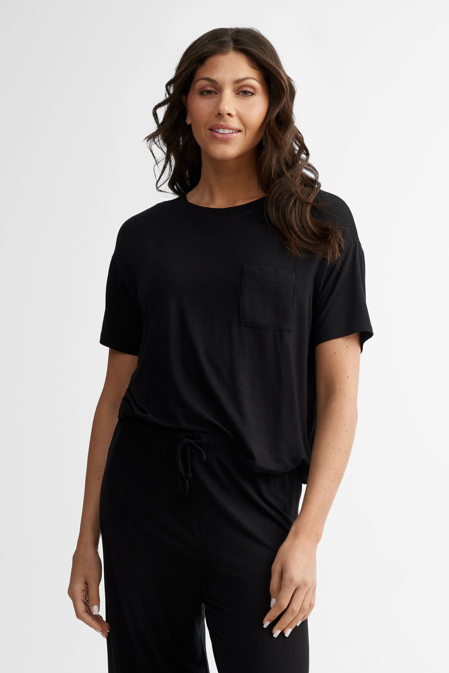 Pyjama 2-pièces en Modal - Femme && NOIR