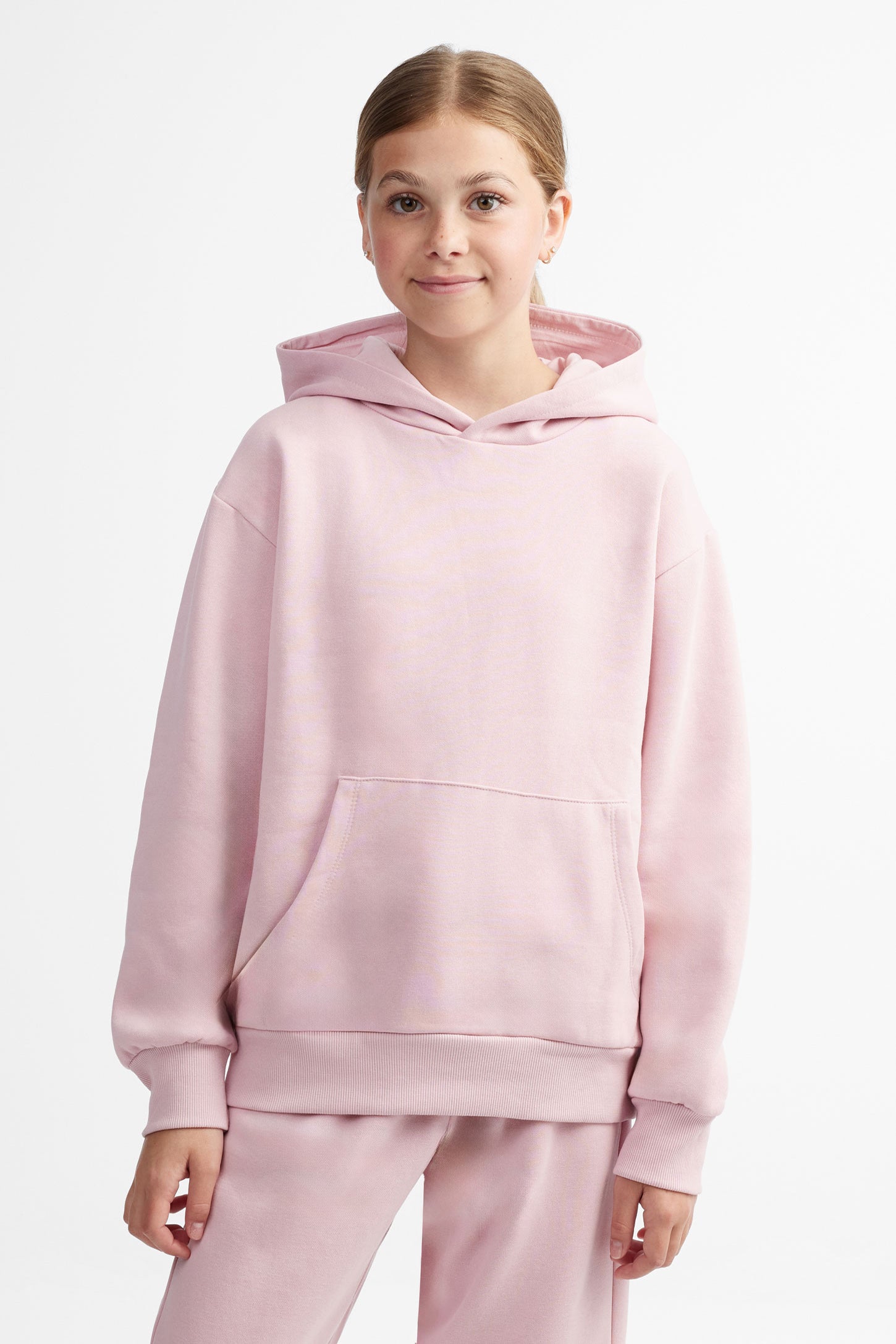 Chandail à capuchon coton ouaté - Ado fille && ROSE