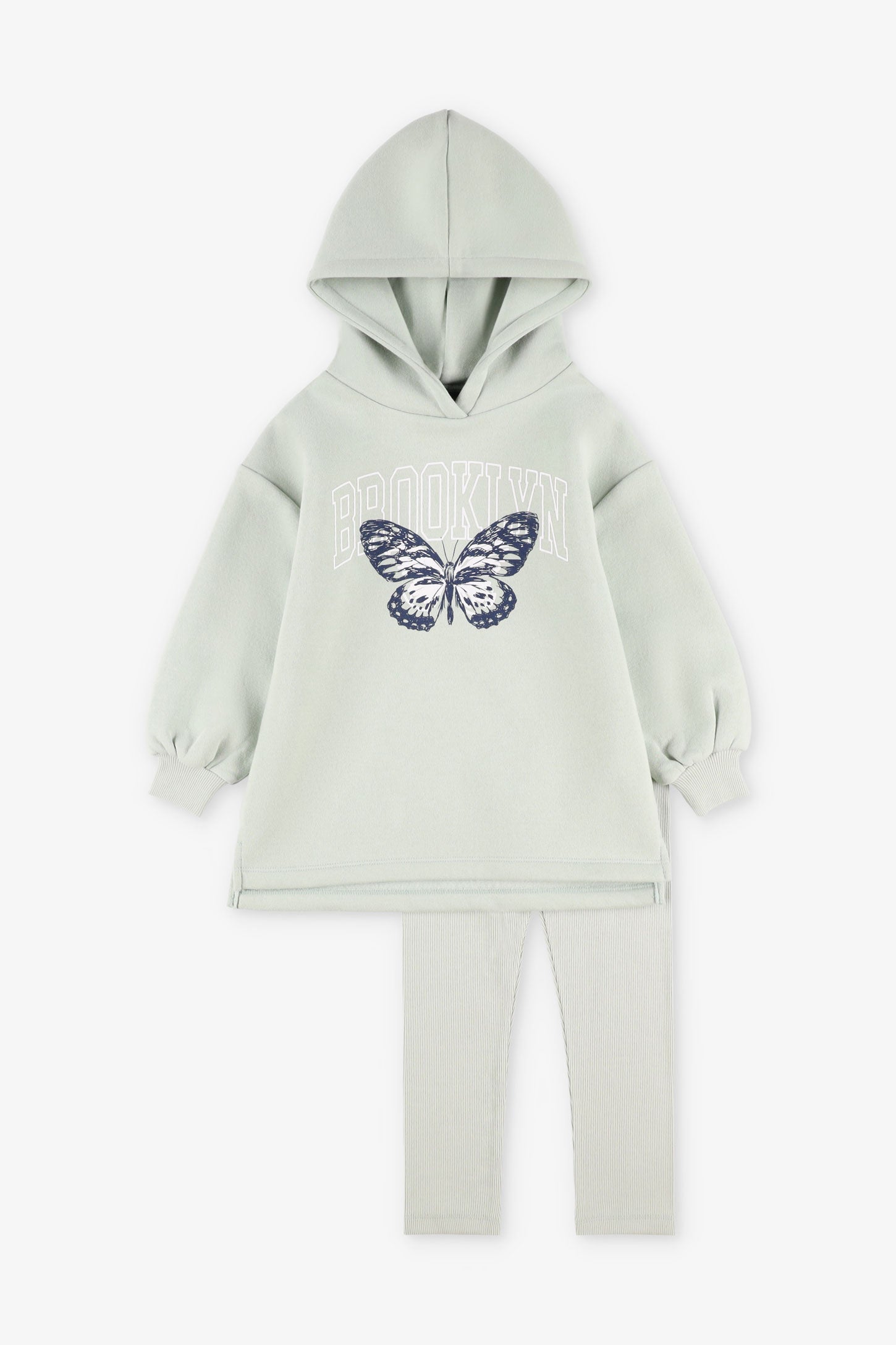Ensemble 2-pièces chandail ouaté et legging - Enfant fille && VERT