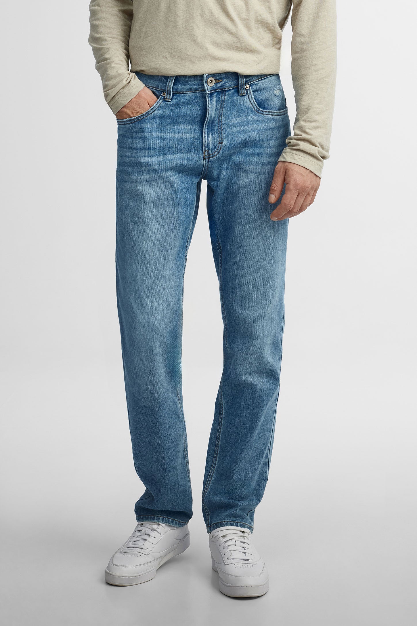 Jeans coupe droite - Homme && DENIM MOYEN