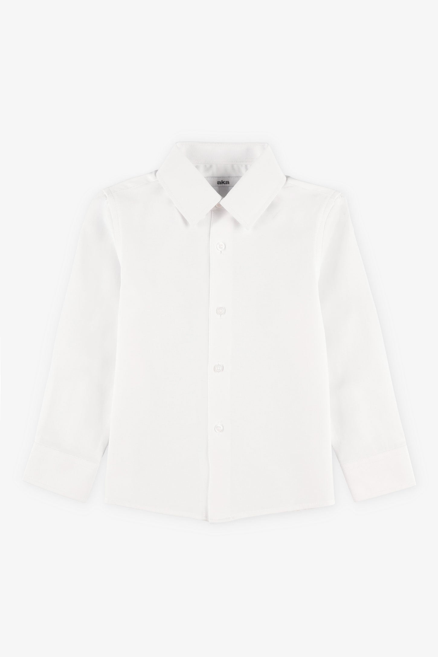 Chemise Oxford en coton - Enfant garçon && BLANC