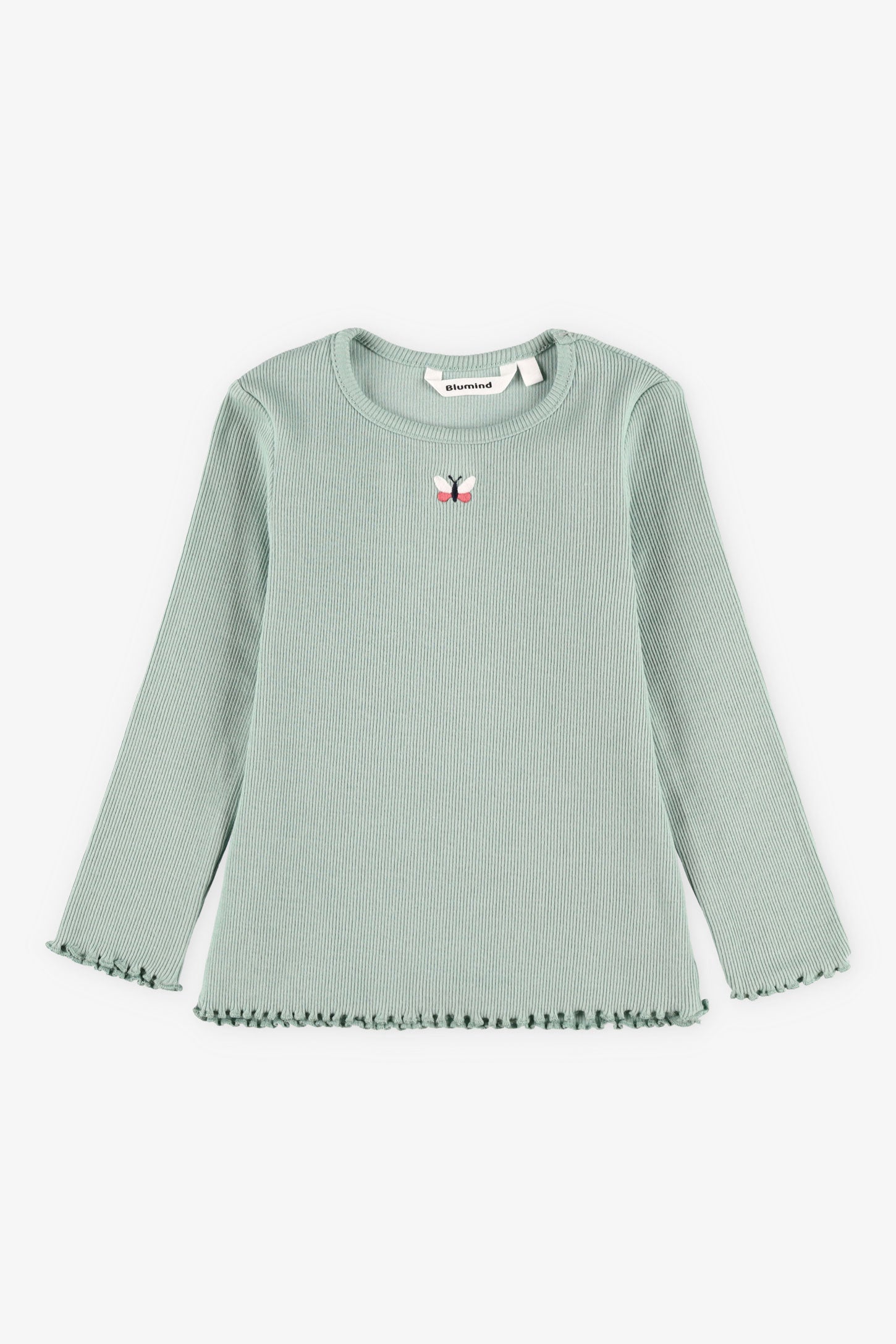Chandail côtelé finitions laitue, 2T-3T - Bébé fille && VERT