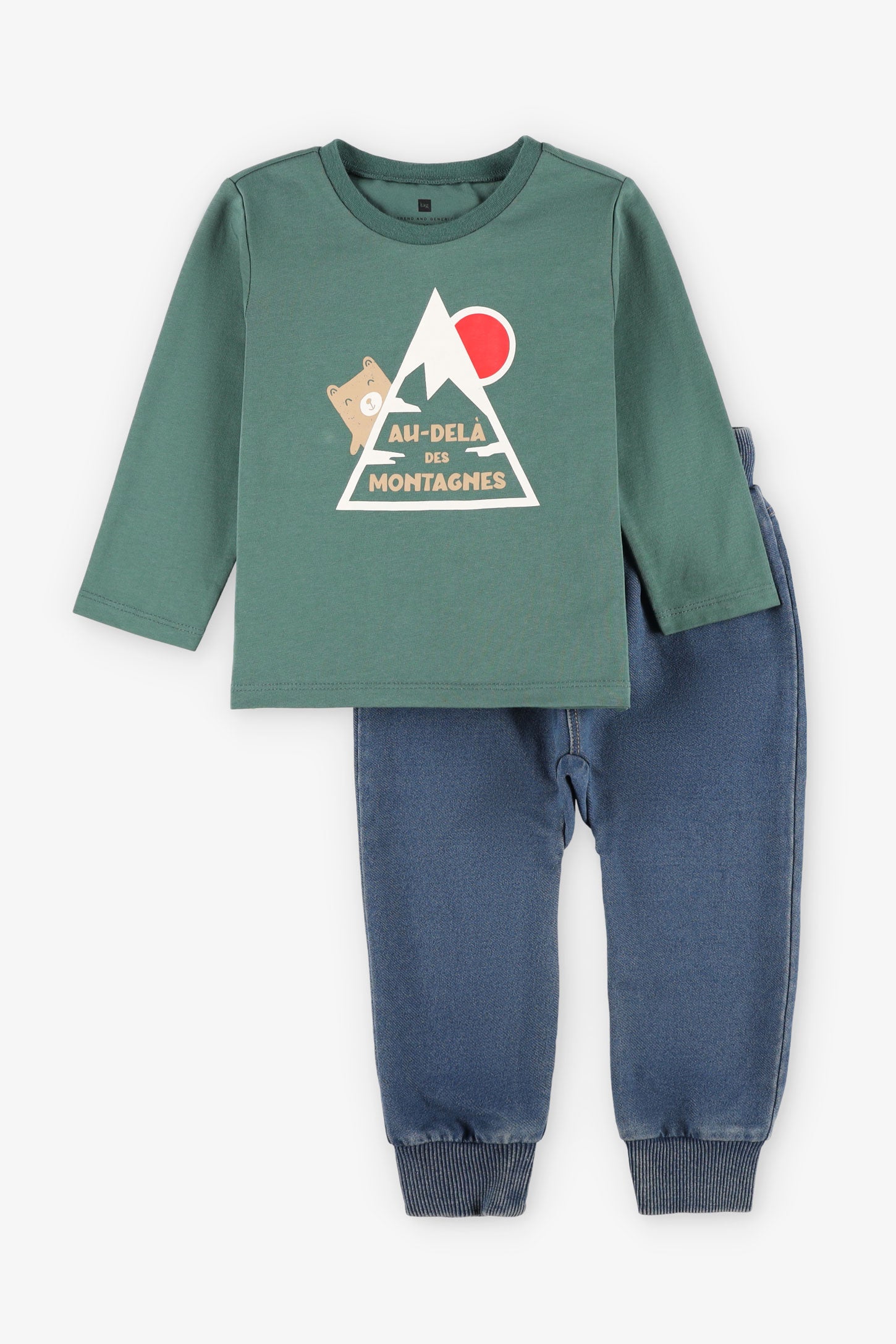 Ensemble 2-pièces chandail et pantalon - Bébé garçon && VERT