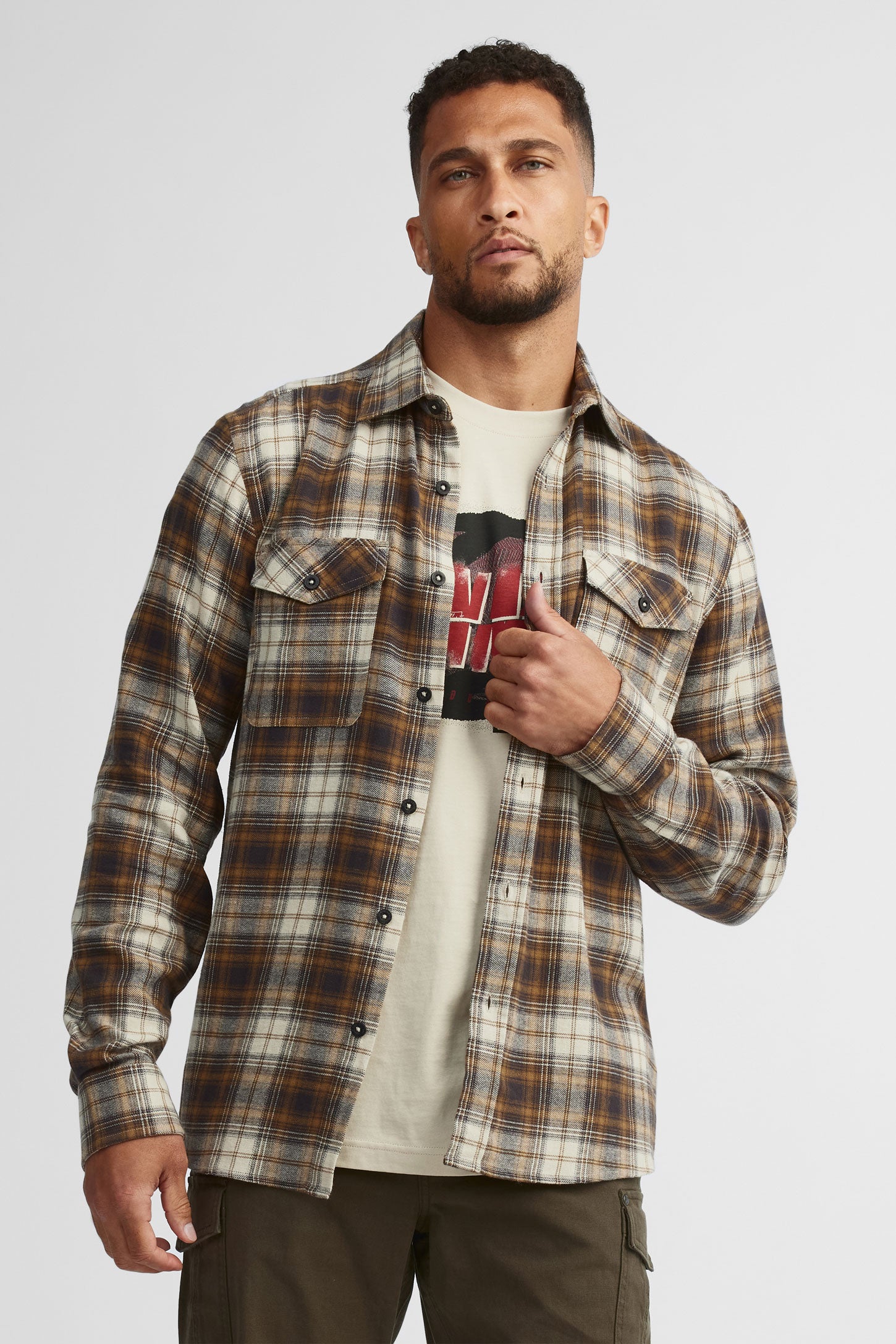 Chemise Homme En Flanelle Épaisse à Carreaux – Idéale Pour L'Hiver, Style Décontracté & Chaud