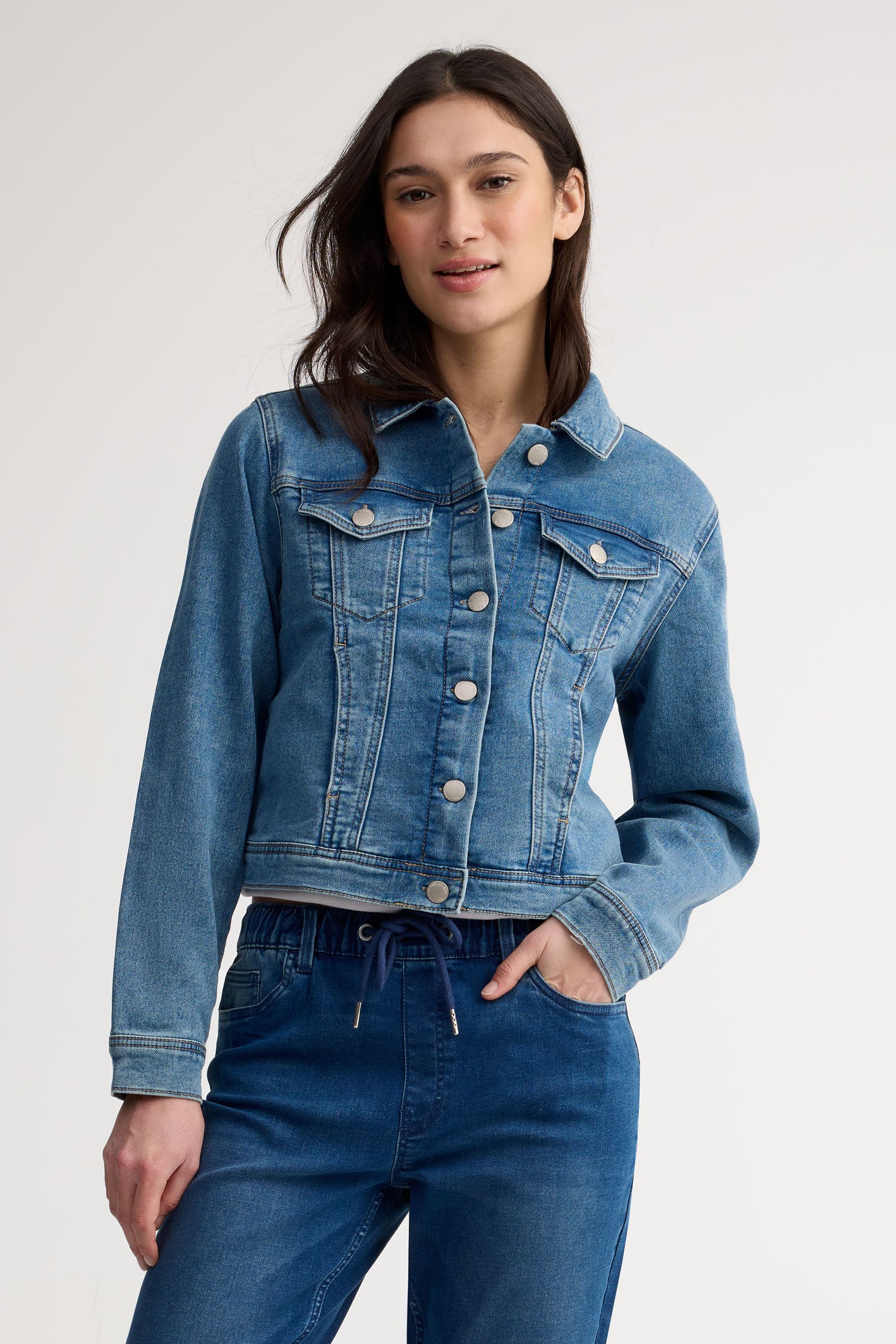 Veste en jeans - Femme && DENIM MOYEN