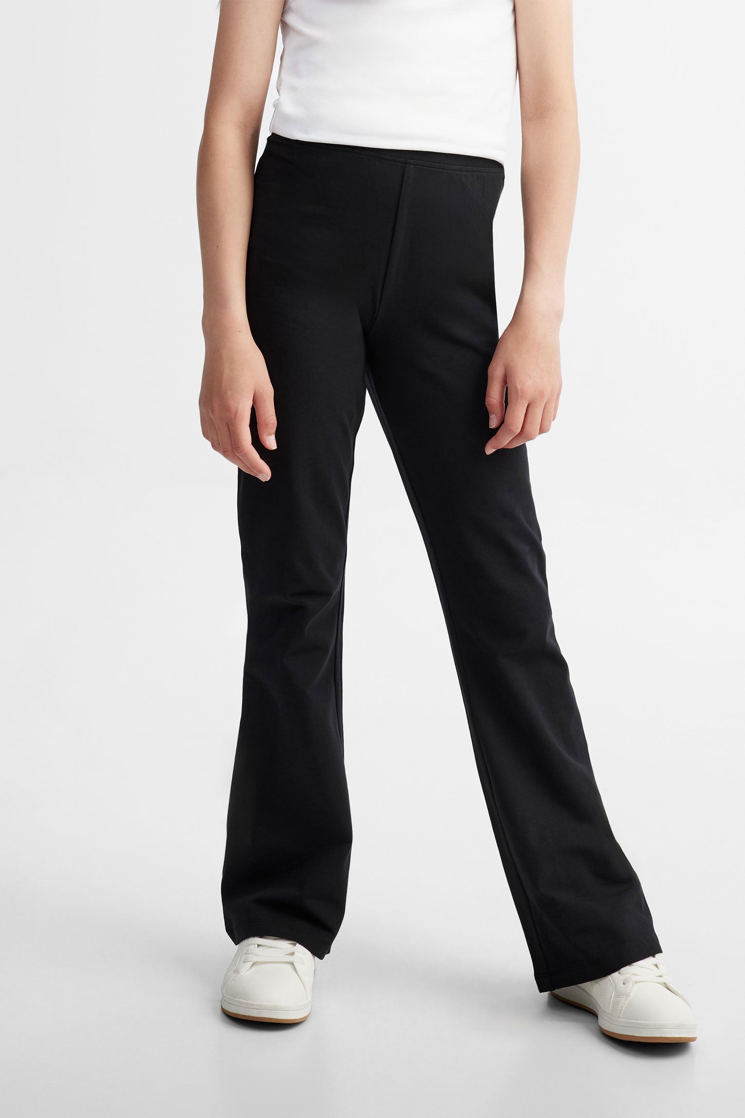 Legging jambe évasée en coton, 2/25$ - Ado fille && NOIR
