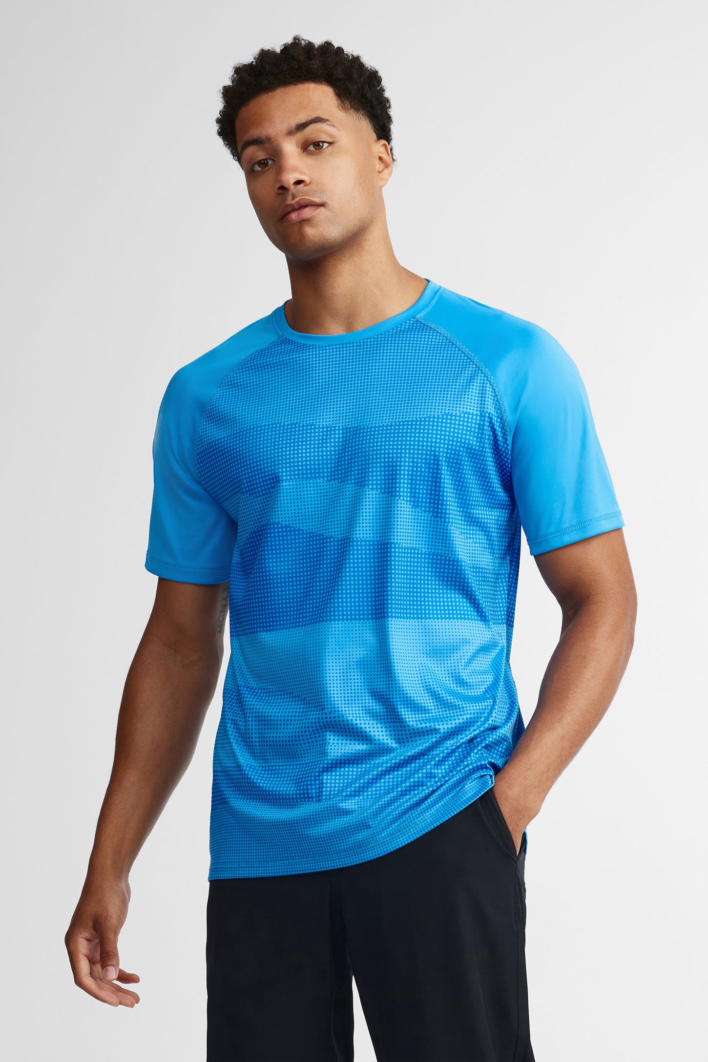 T-shirt athlétique - Homme && BLEU MULTI