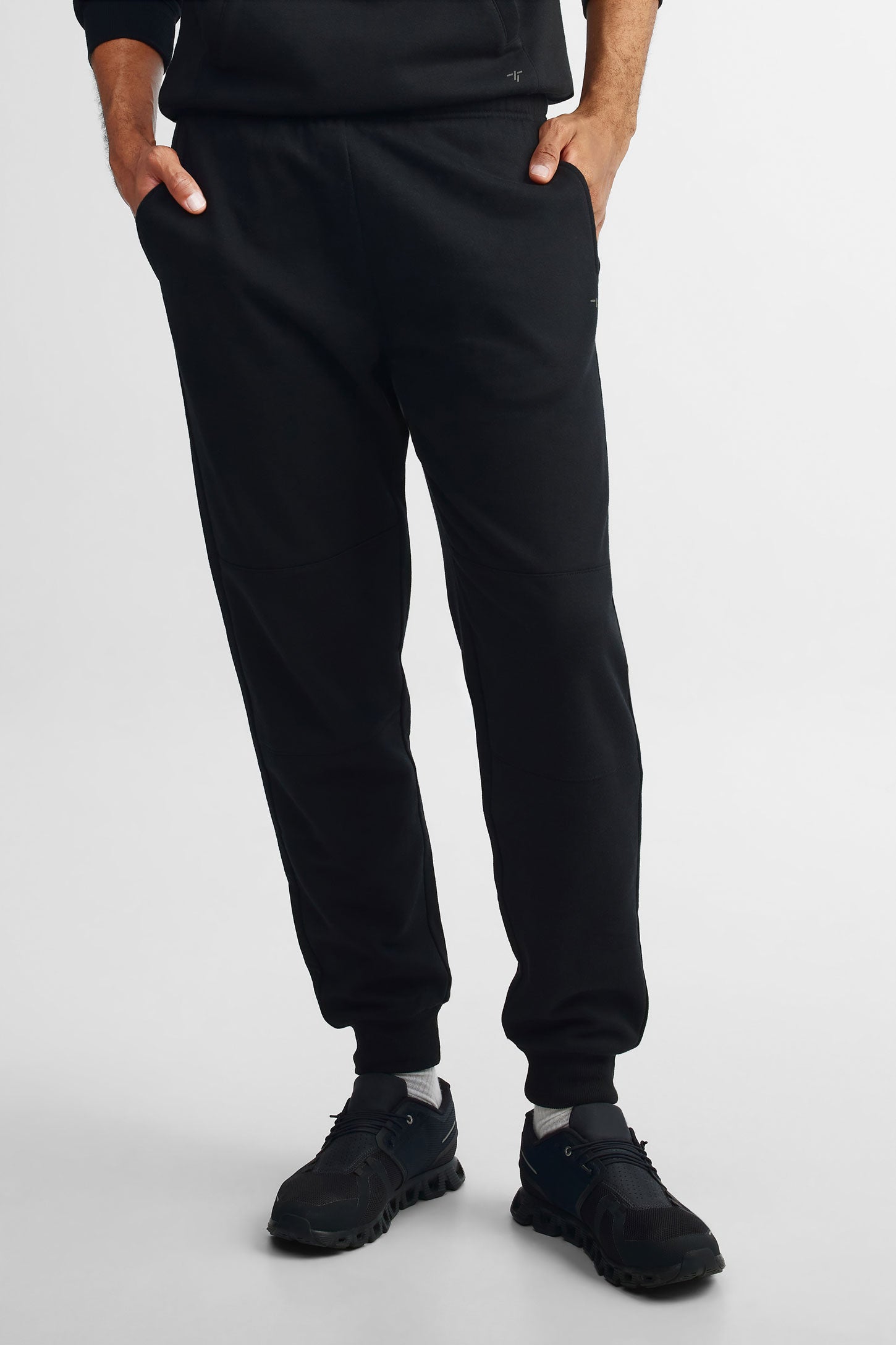 Pantalon jogger athlétique coton ouaté - Homme && NOIR