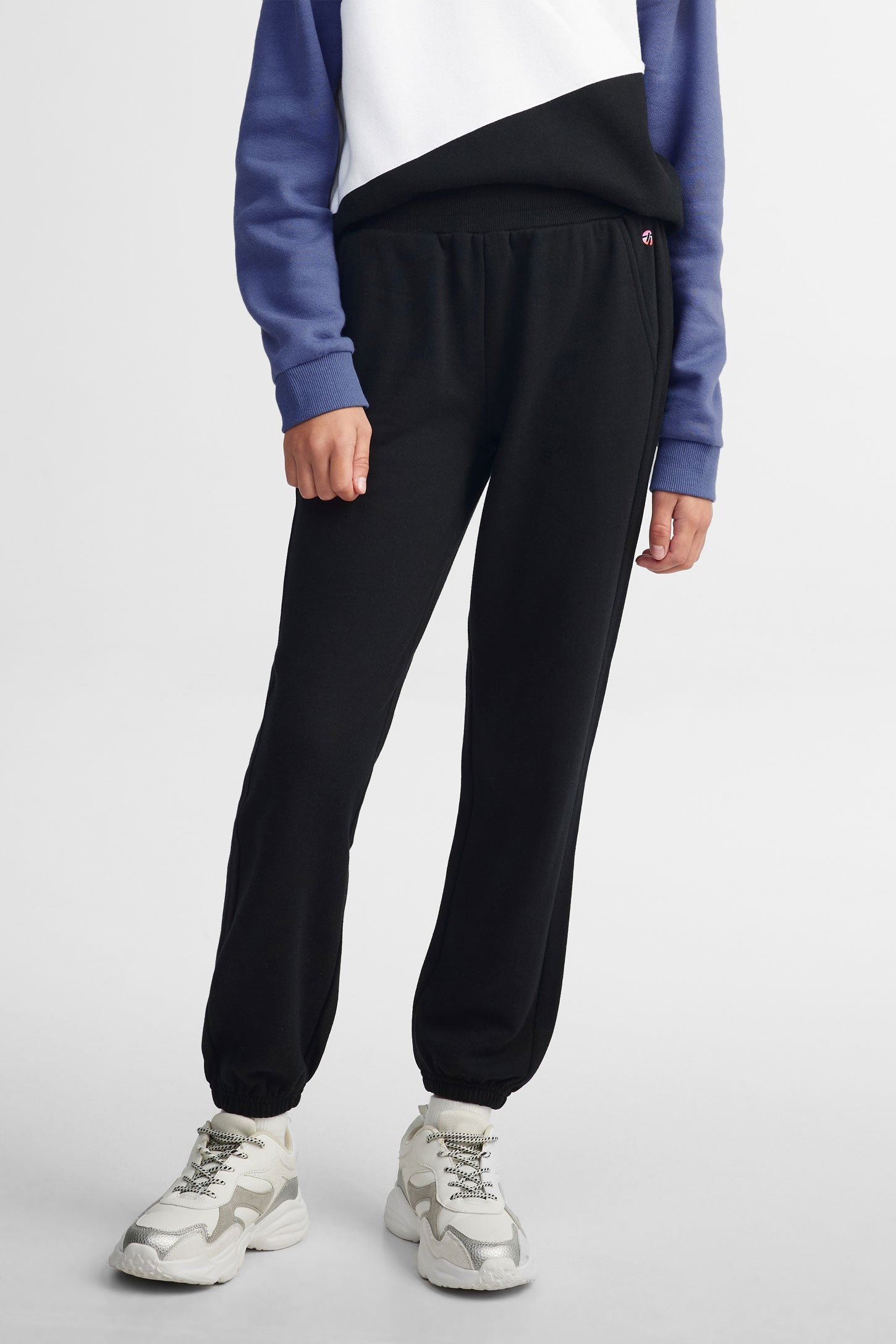Pantalon Jogger Tek Gear Homme – Noir, Rayures Vert Citron – Taille S