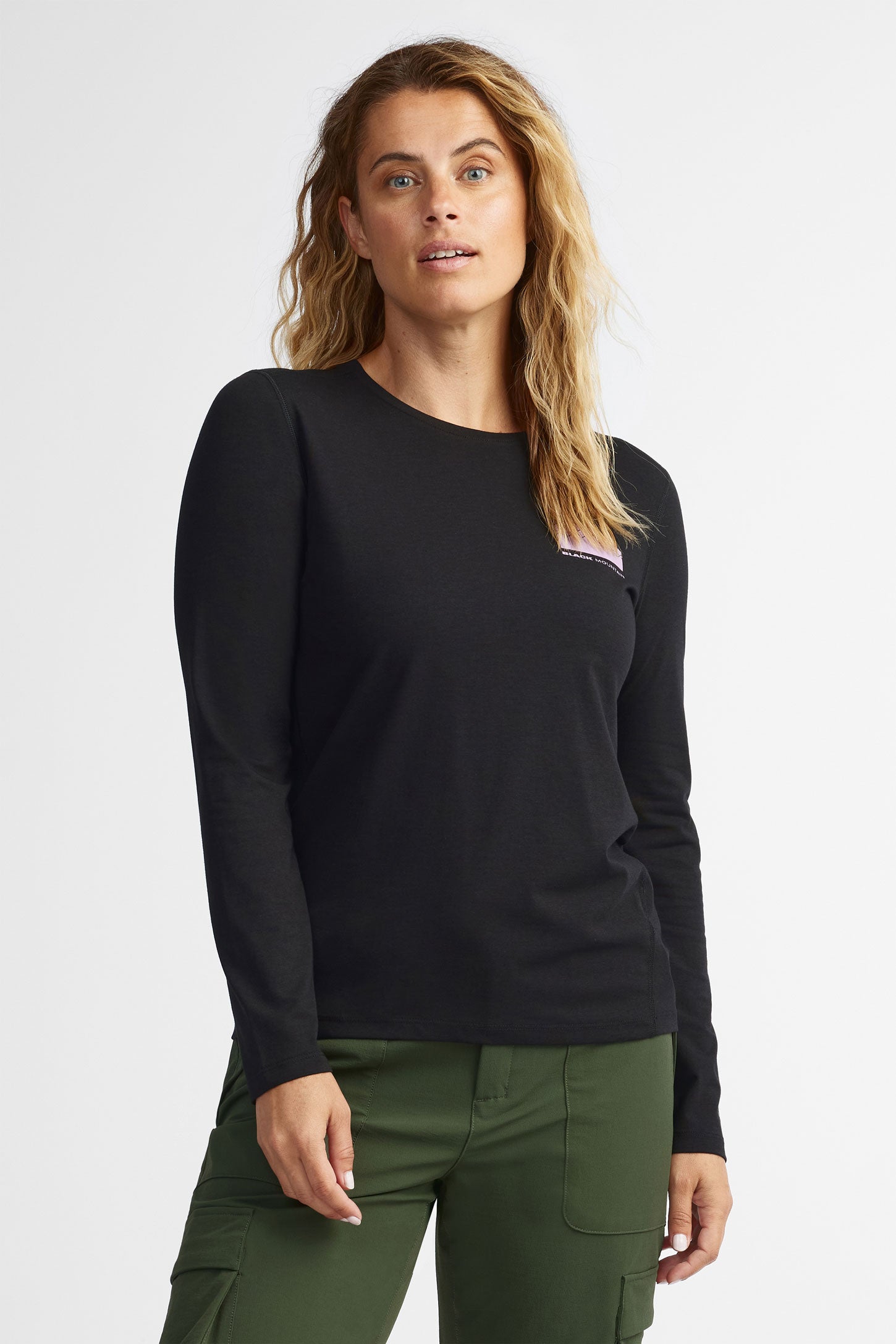 Chandail manches longue coton bambou BM - Femme && NOIR