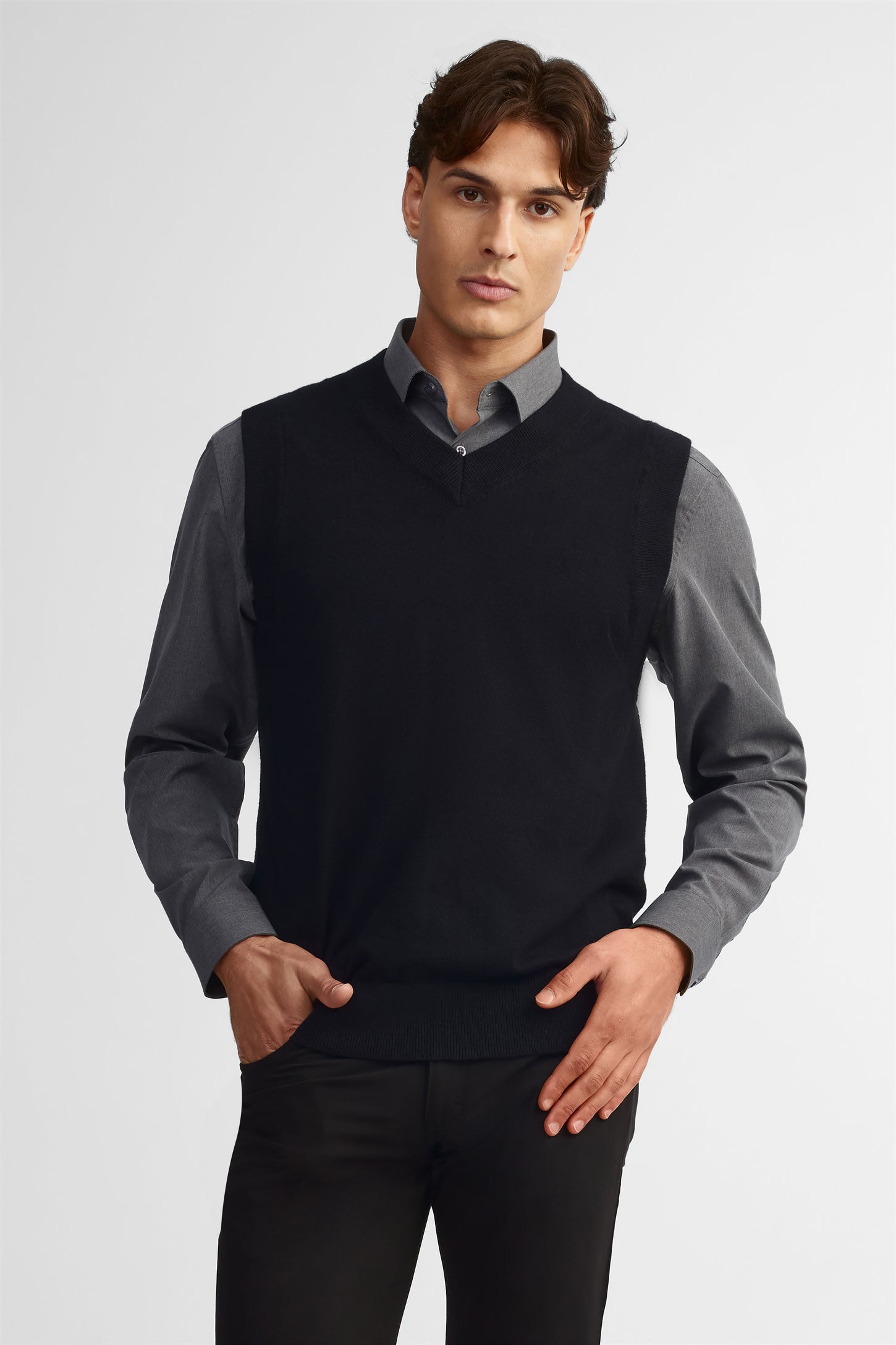 Knit sweater vest Men – Aubainerie - Main Image