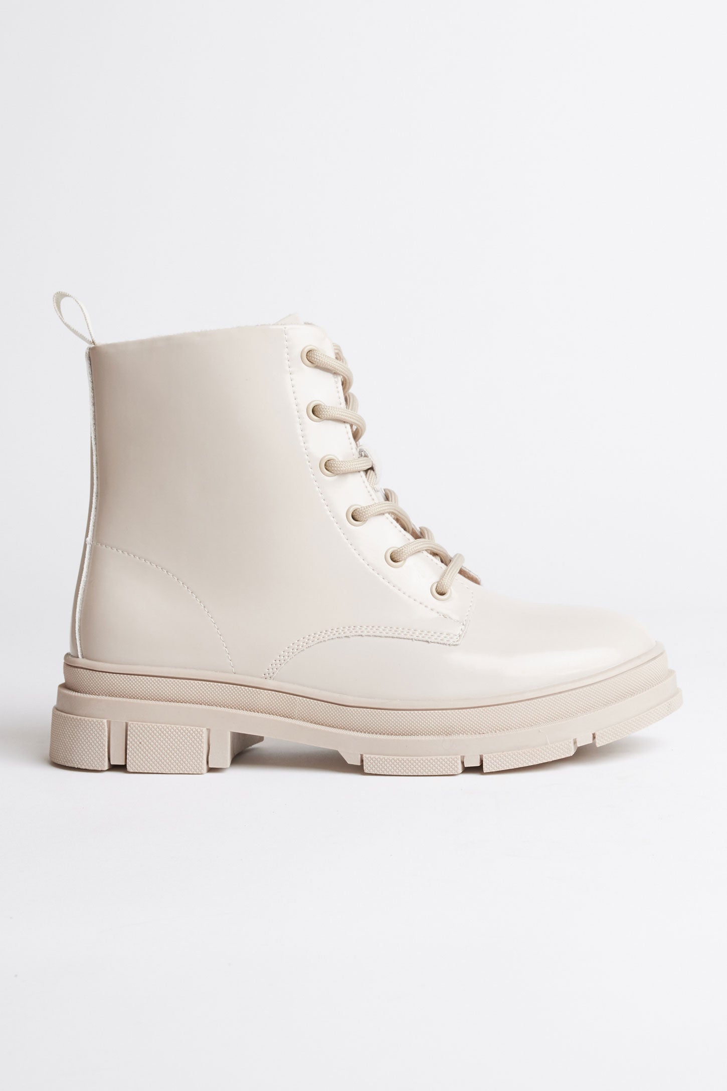 Bottillons militaires lustrés - Ado fille && BEIGE