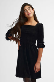 Robe patineuse en velours - Ado fille && NOIR