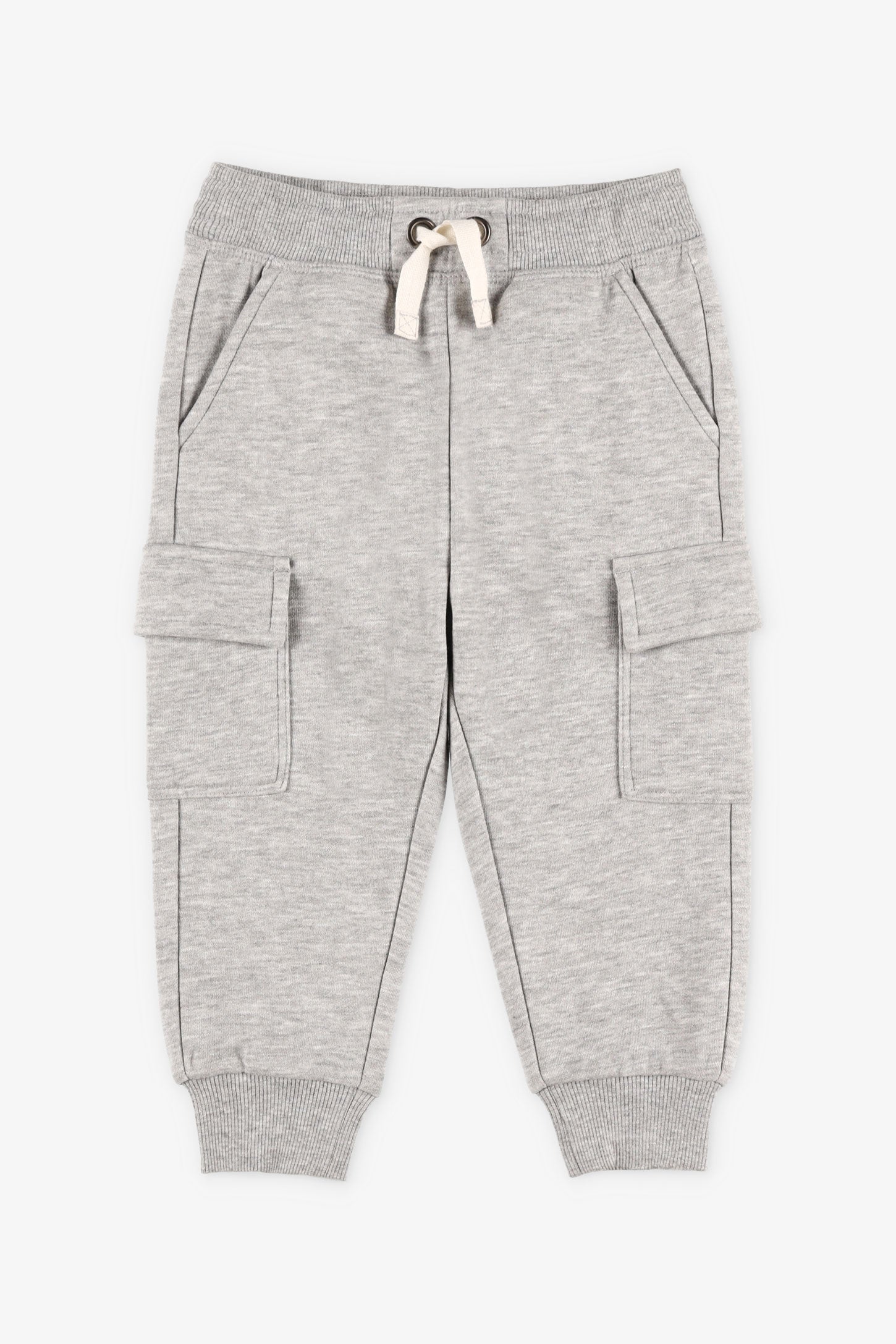 Pantalon jogger cargo coton ouaté 2T-3T - Bébé garçon && GRIS MIXTE