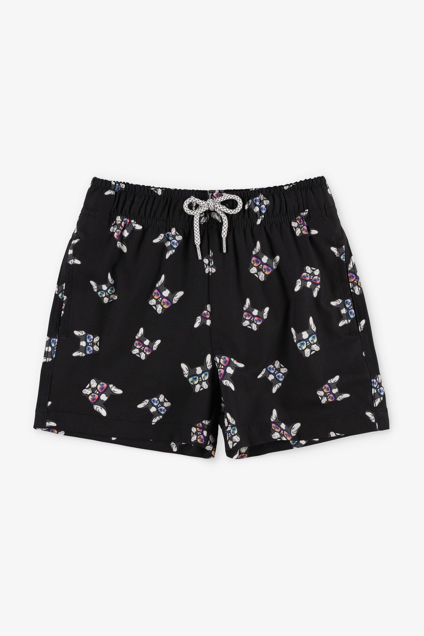 Short maillot de bain extensible 4 sens – Enfant garçon && NOIR/MULTI