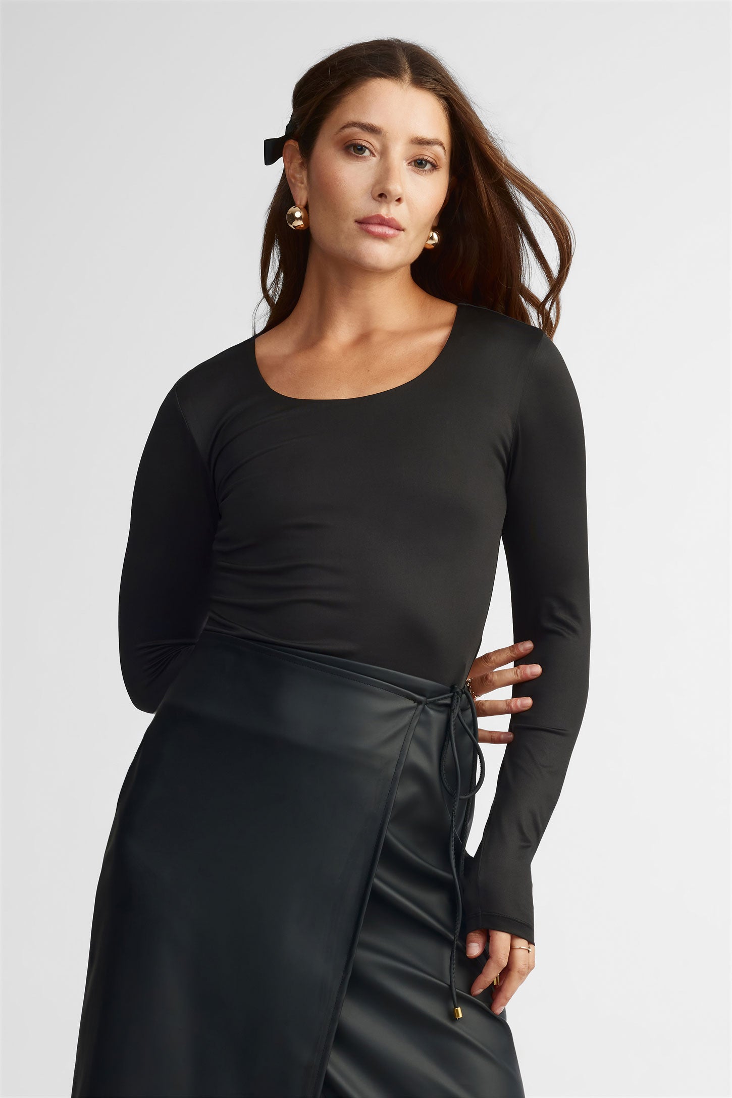 Justaucorps manches longues - Femme && NOIR