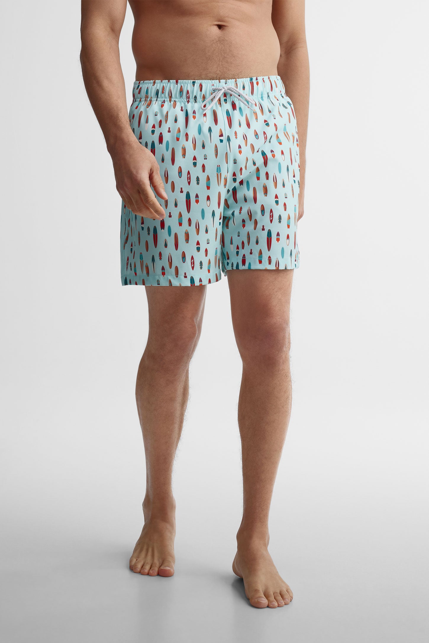 Short maillot de bain extensible 4 sens - Homme && BLEU MULTI