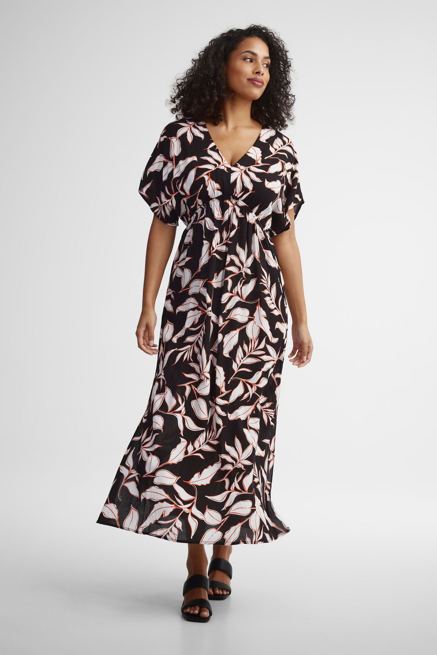 Robe maxi couvre-maillot - Femme && NOIR/MULTI