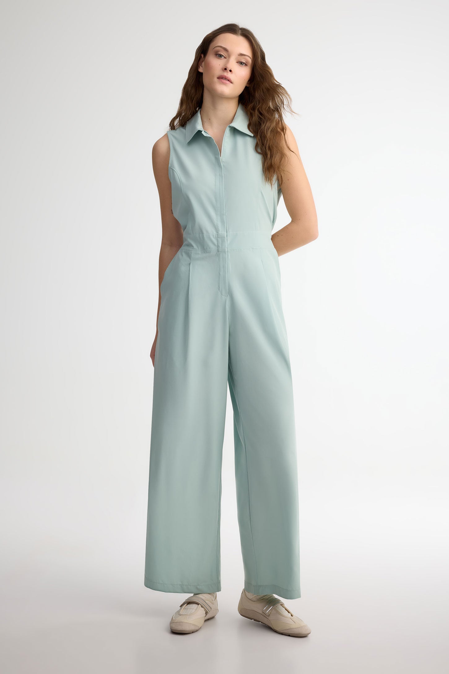 Combinaison jambe large - Femme && VERT