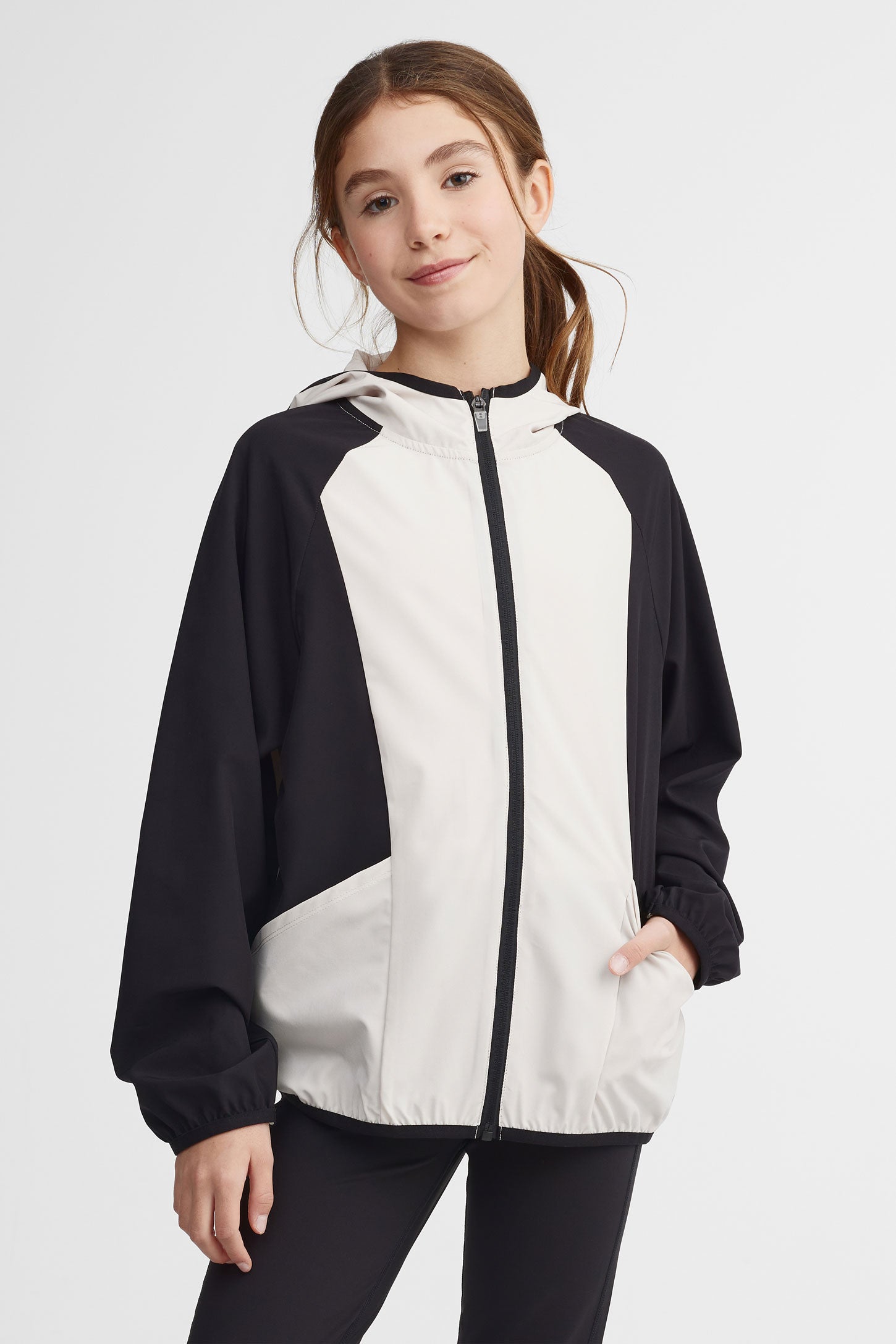 Veste à capuchon extensible 4 sens - Ado fille && GRIS