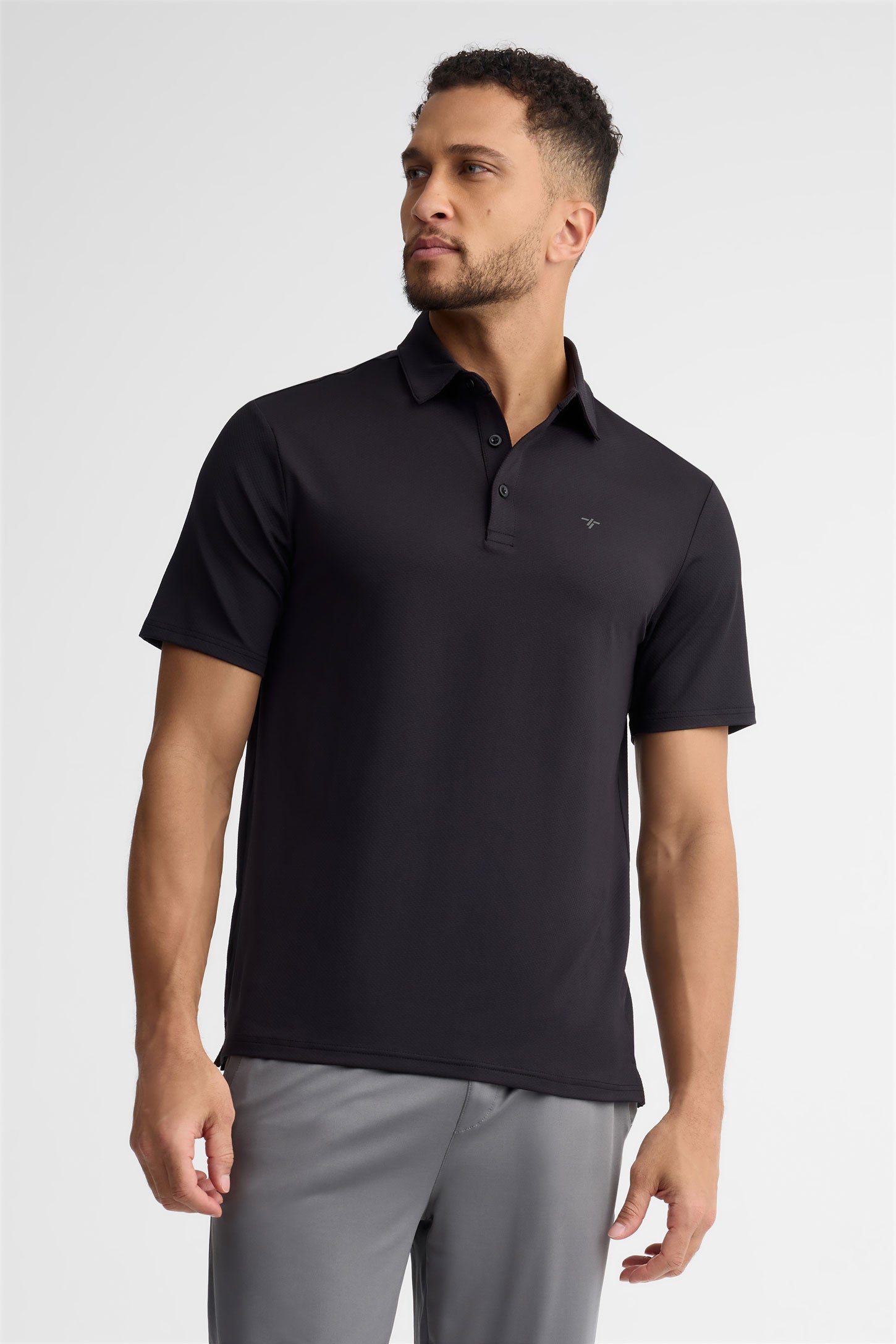 Polo manches courtes athlétique - Homme && NOIR