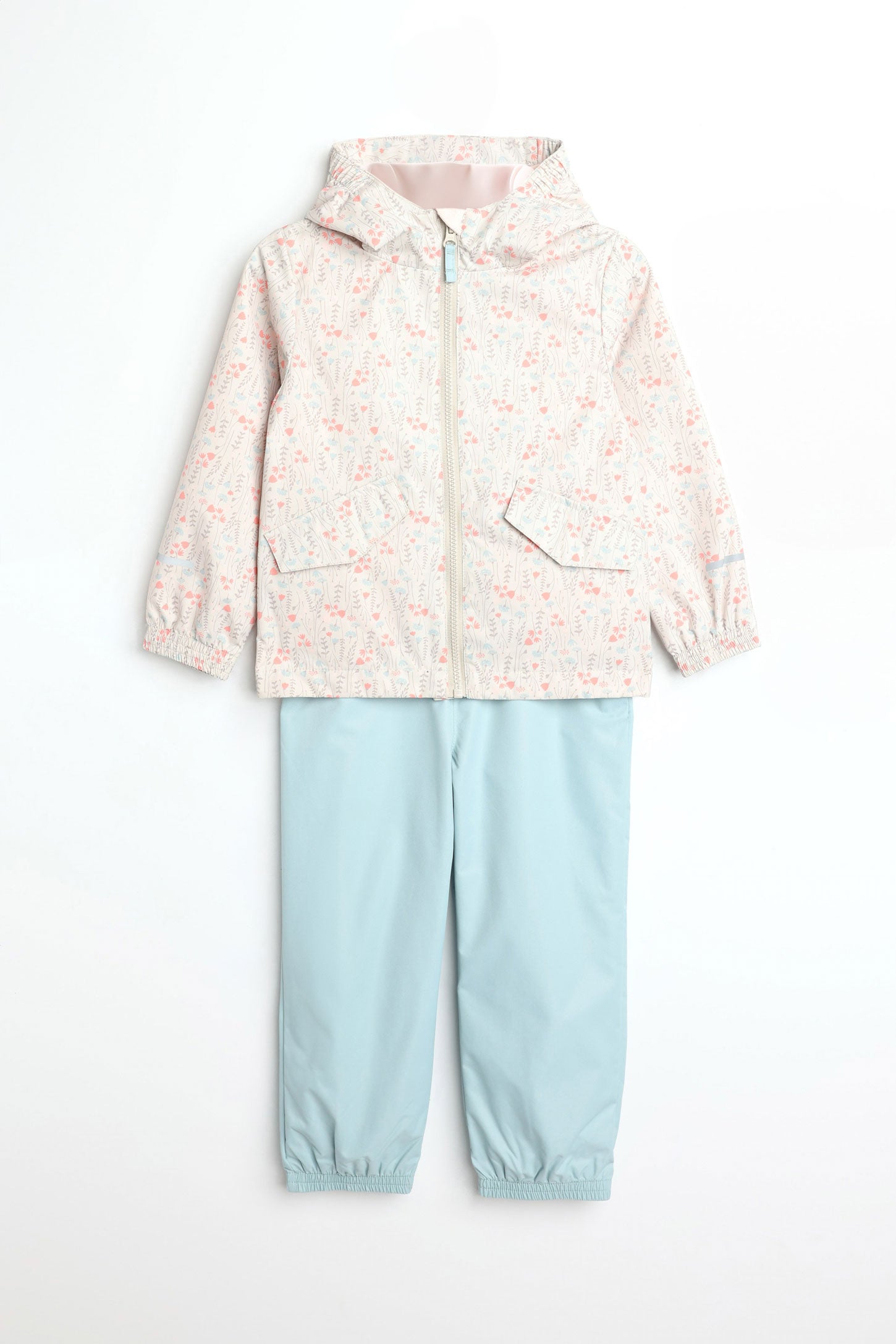 Ensemble de pluie 2-pièces - Enfant fille && CREME