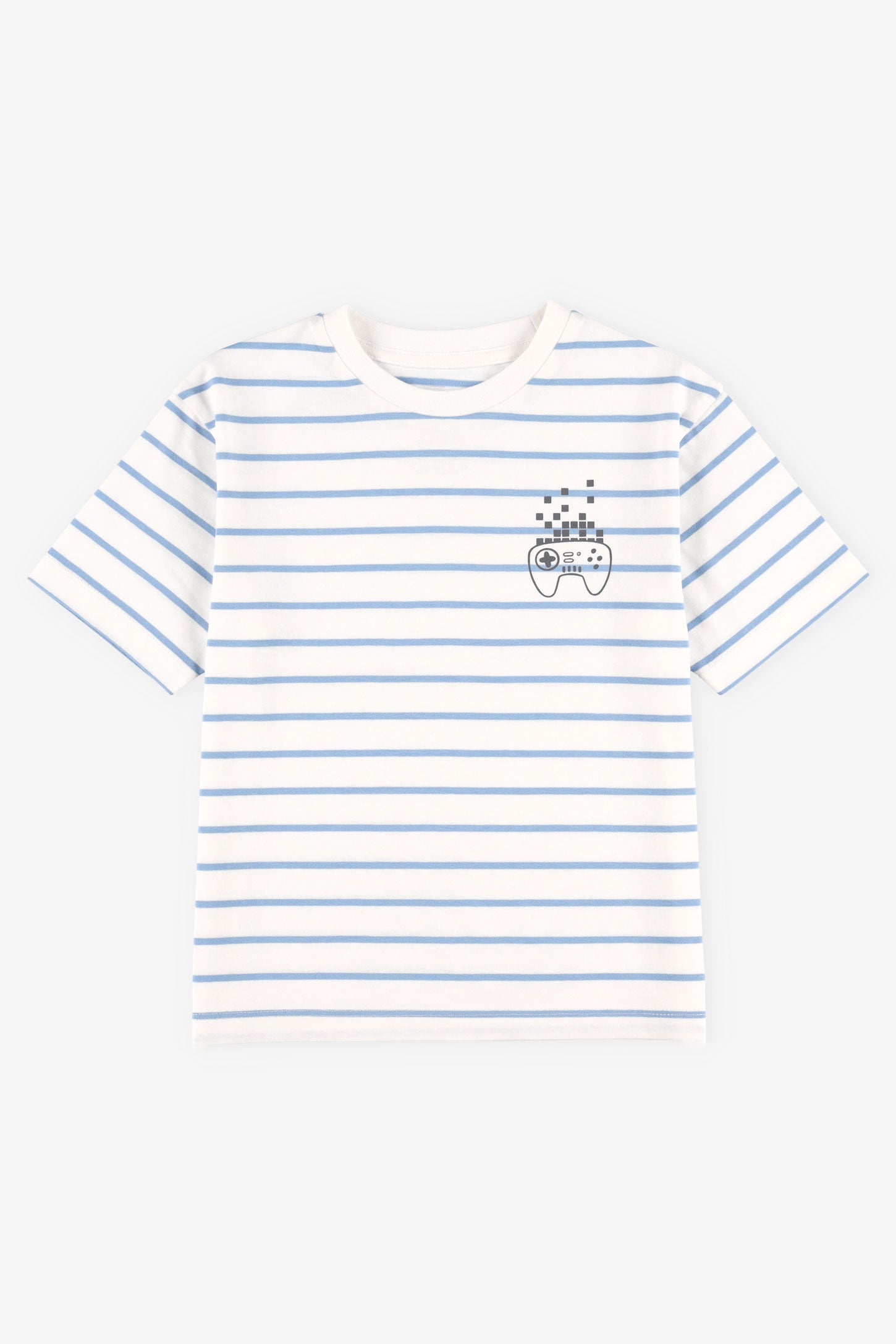 T-shirt col rond en coton, 2/20$ - Enfant garçon
&& BLEU MULTI