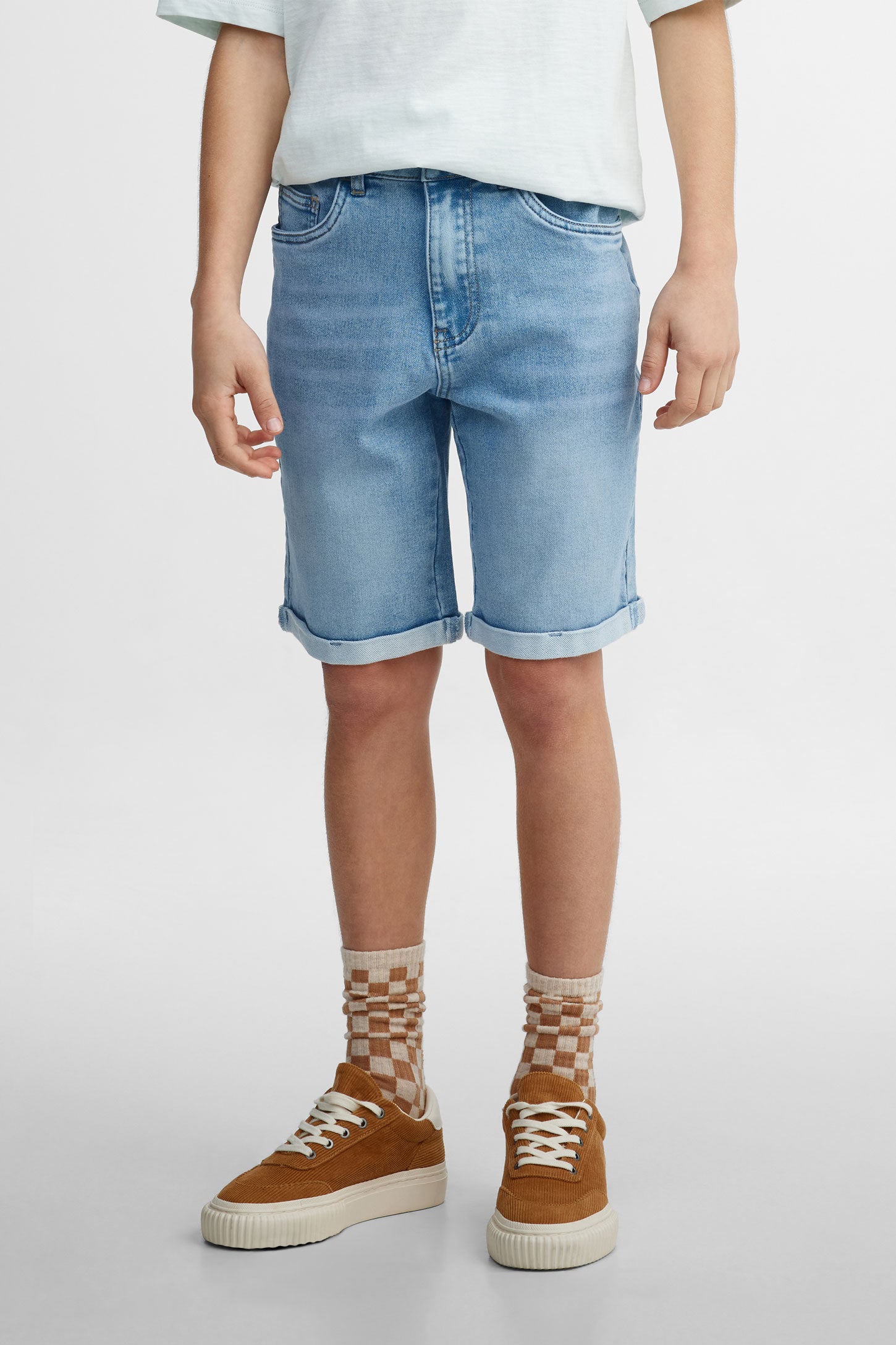 Short bermuda en jeans - Ado garçon && BLEU PALE