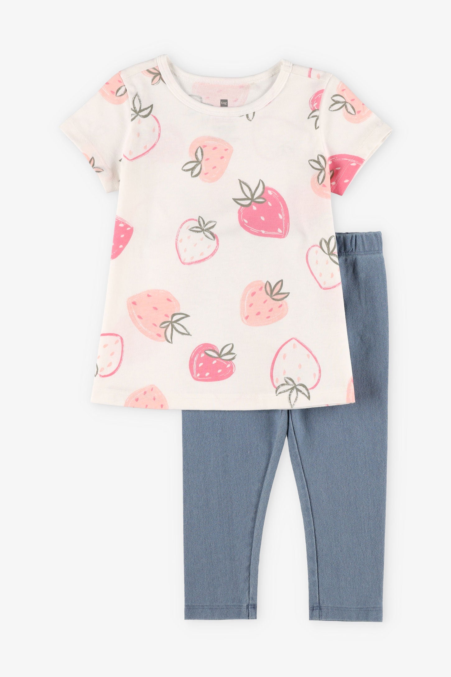 Ensemble 2-pièces tunique et legging - Bébé fille && BLANC MULTI