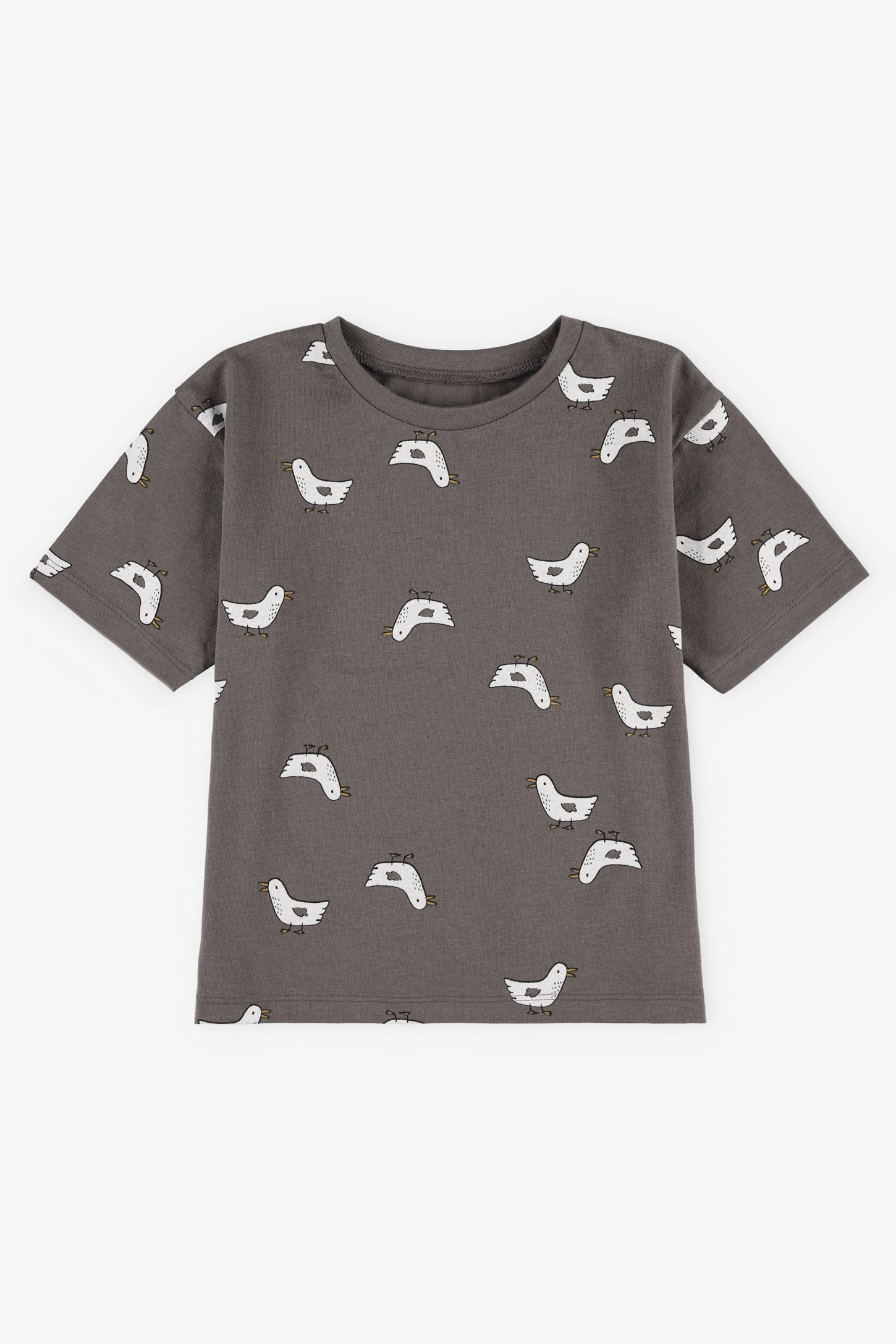 T-shirt col rond imprimé en coton, 2/15$ - Bébé garçon && GRIS MULTI