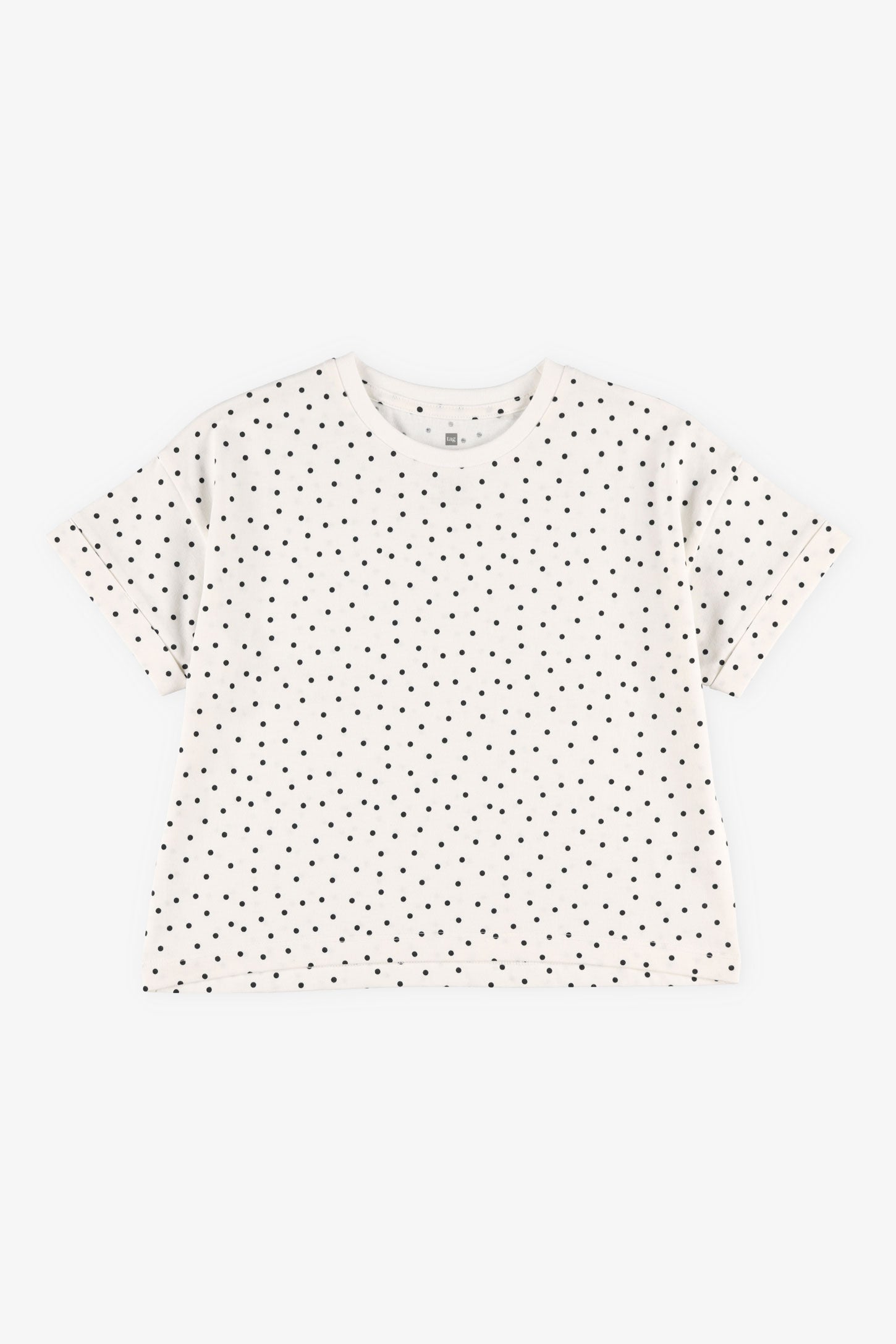 T-shirt surdimensionné imprimé coton, 2/20$ - Enfant fille && BLANC MULTI