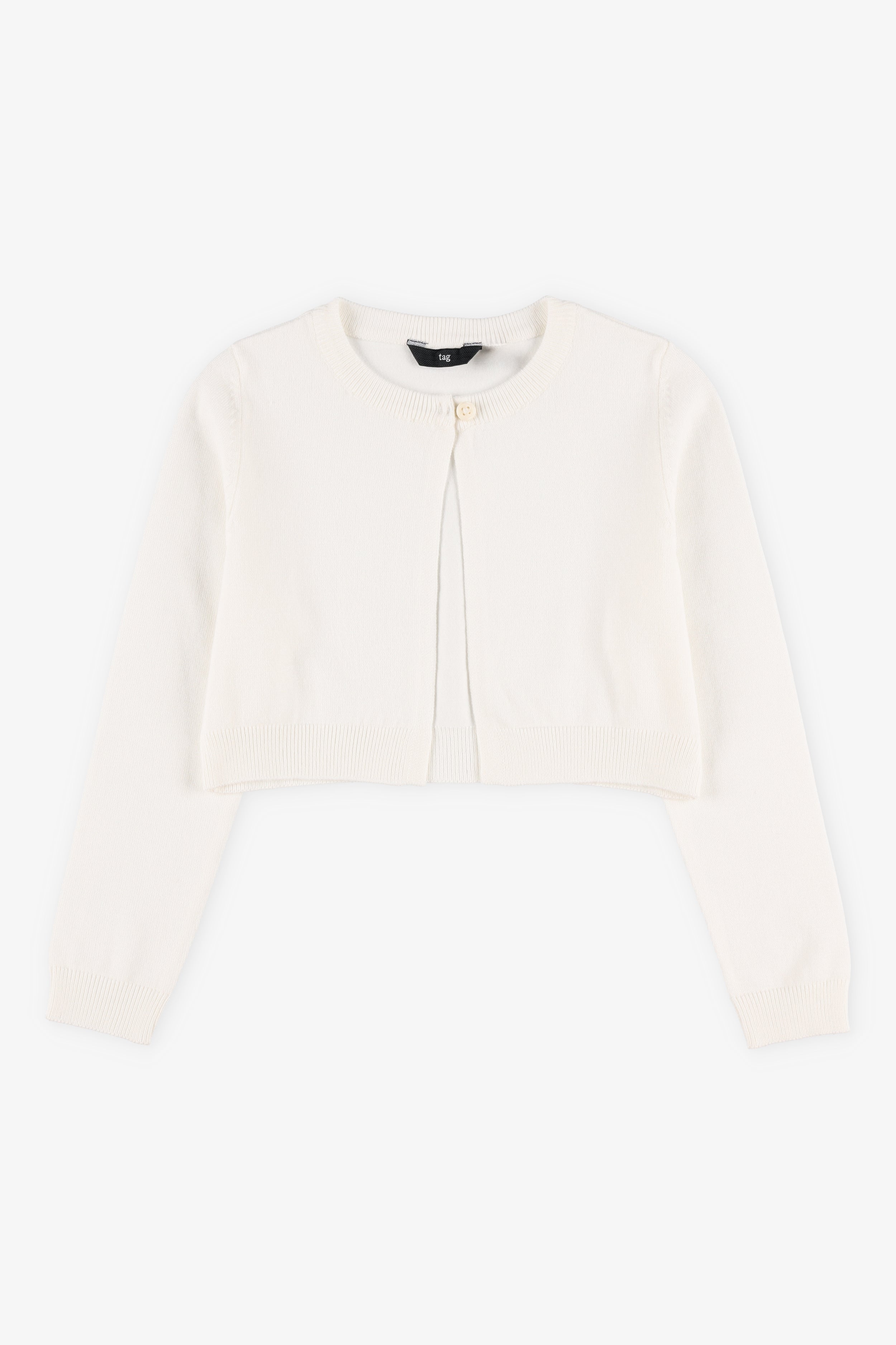 Cardigan en tricot - Enfant fille && BLANC