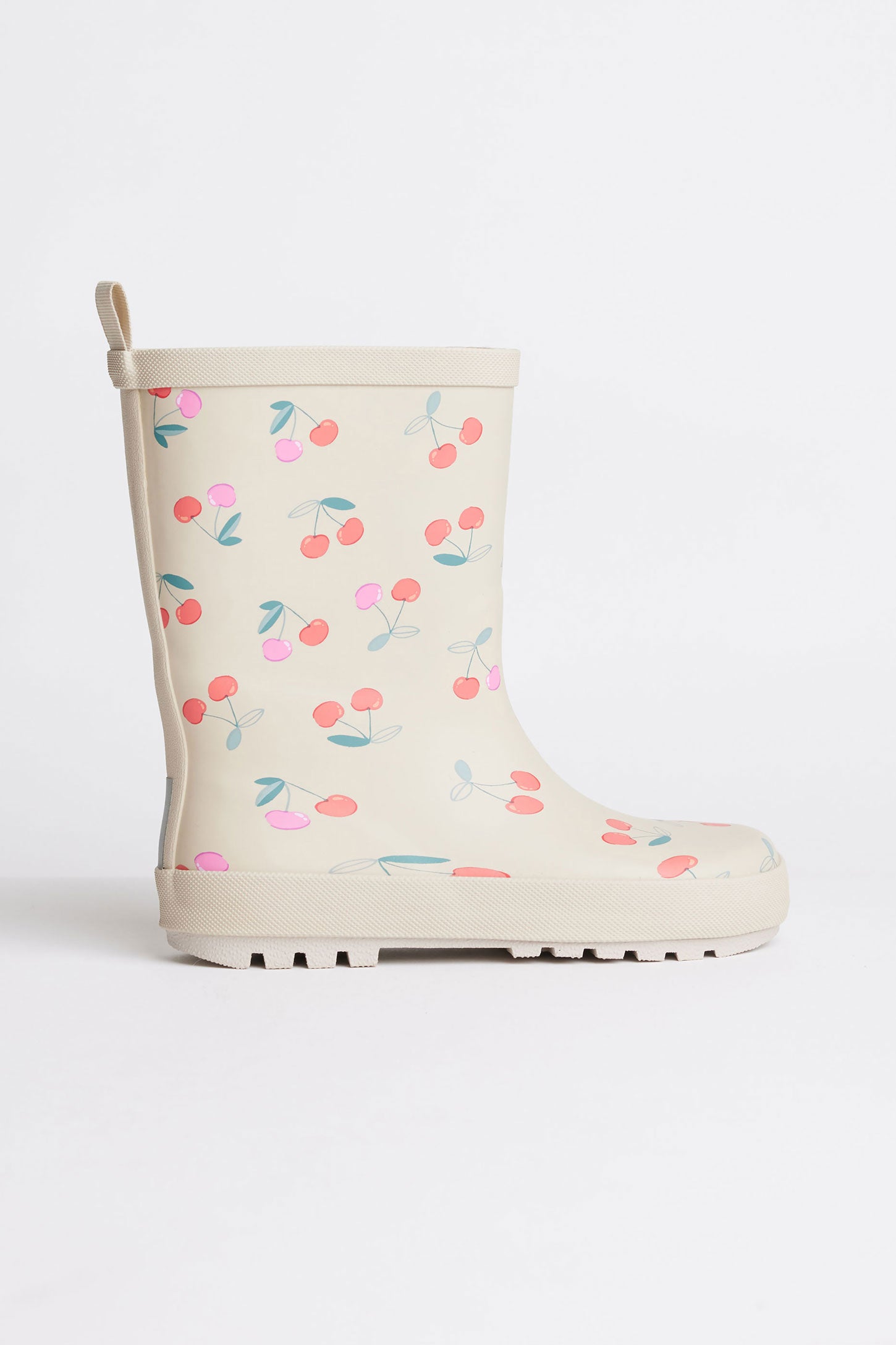 Bottes de pluies doublées cerises - Enfant fille && BEIGE/MULTI