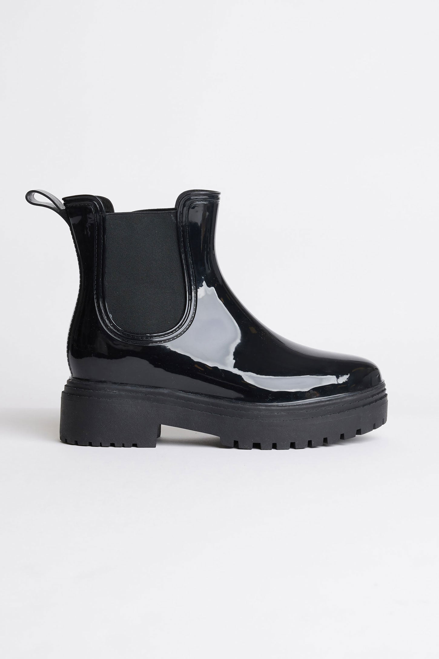 Bottes de pluies Chelsea en PVC - Femme && NOIR