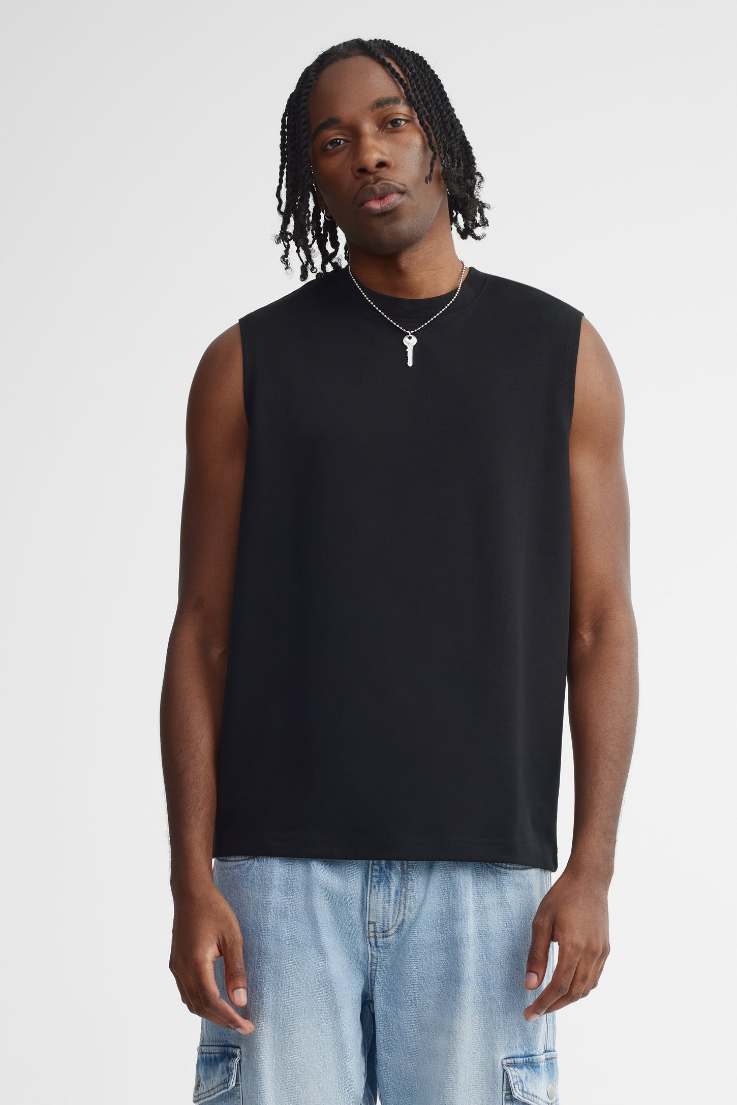 Camisole muscle coton - Homme && NOIR