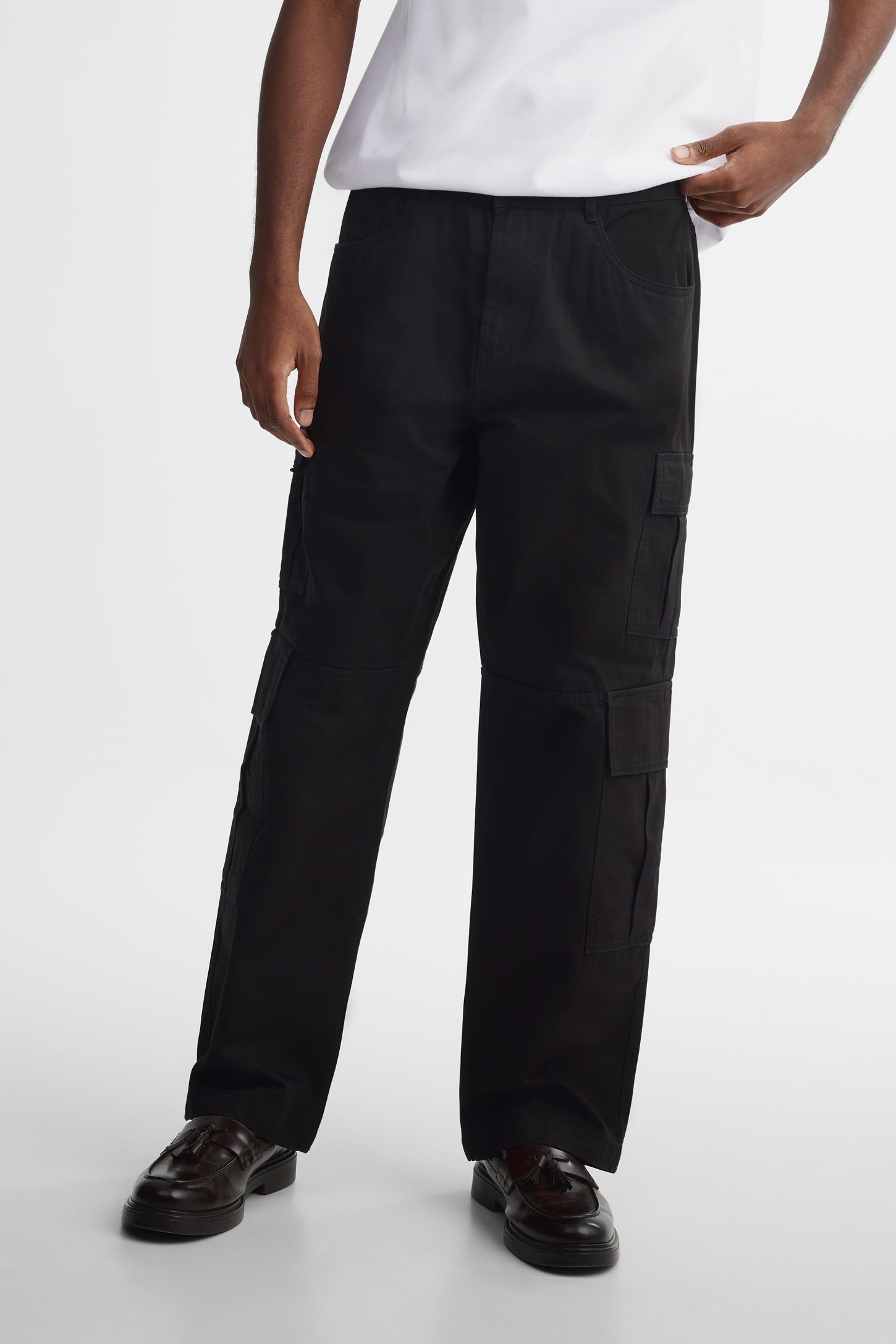 Pantalon cargo ample - Homme && NOIR