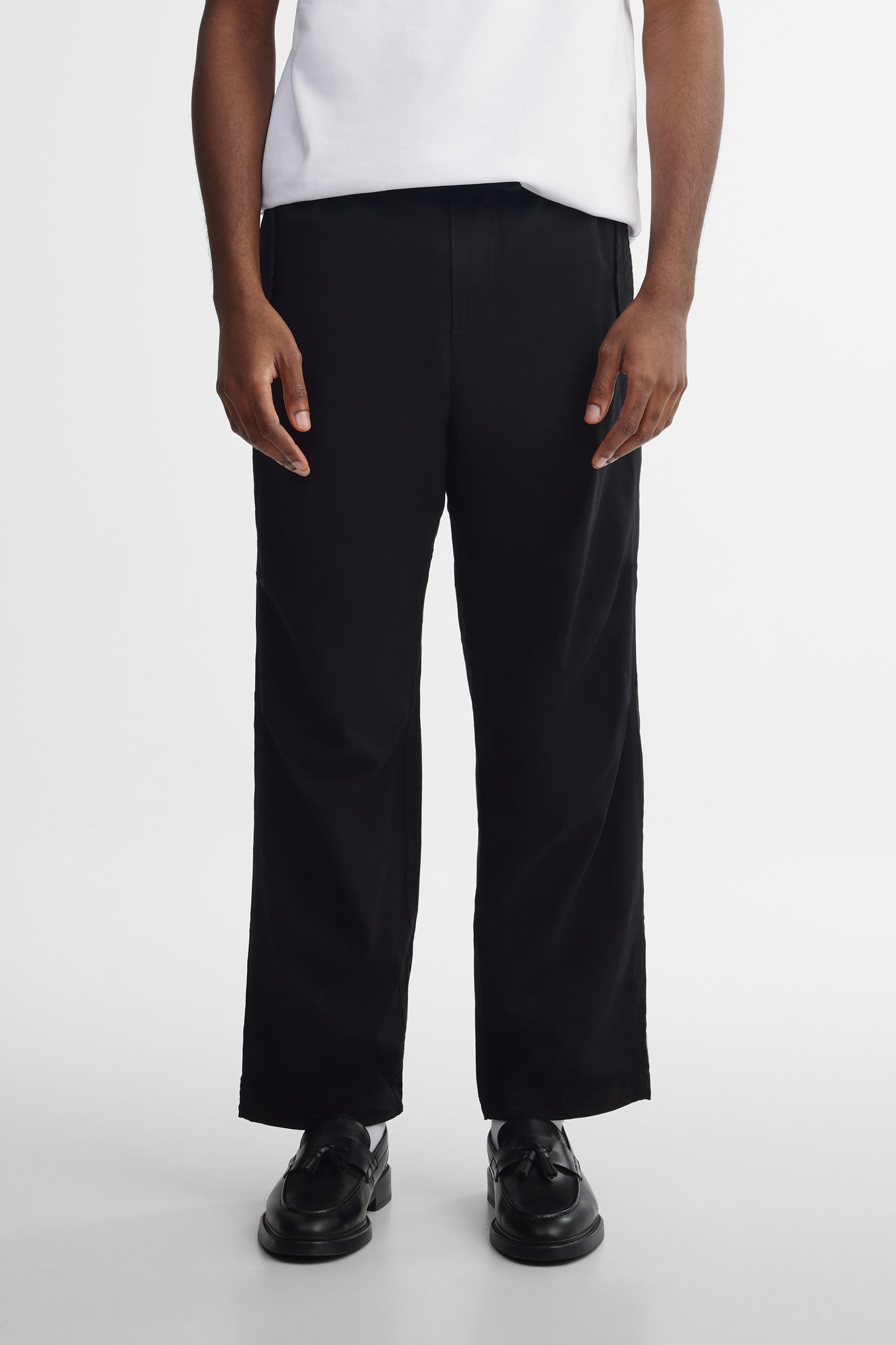 Pantalon parachute taille élastique - Homme && NOIR