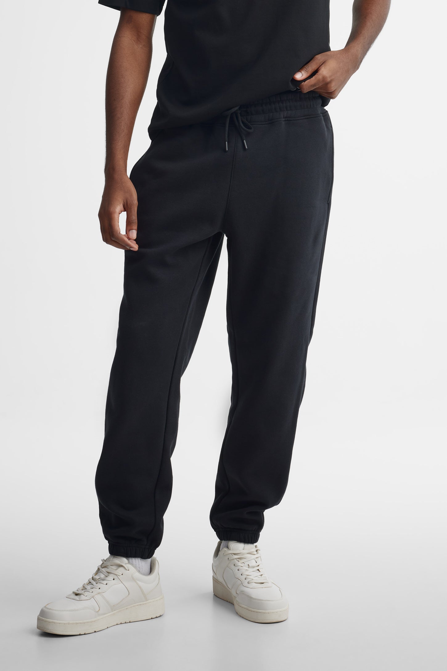 Pantalon jogger coton ouaté - Homme && NOIR