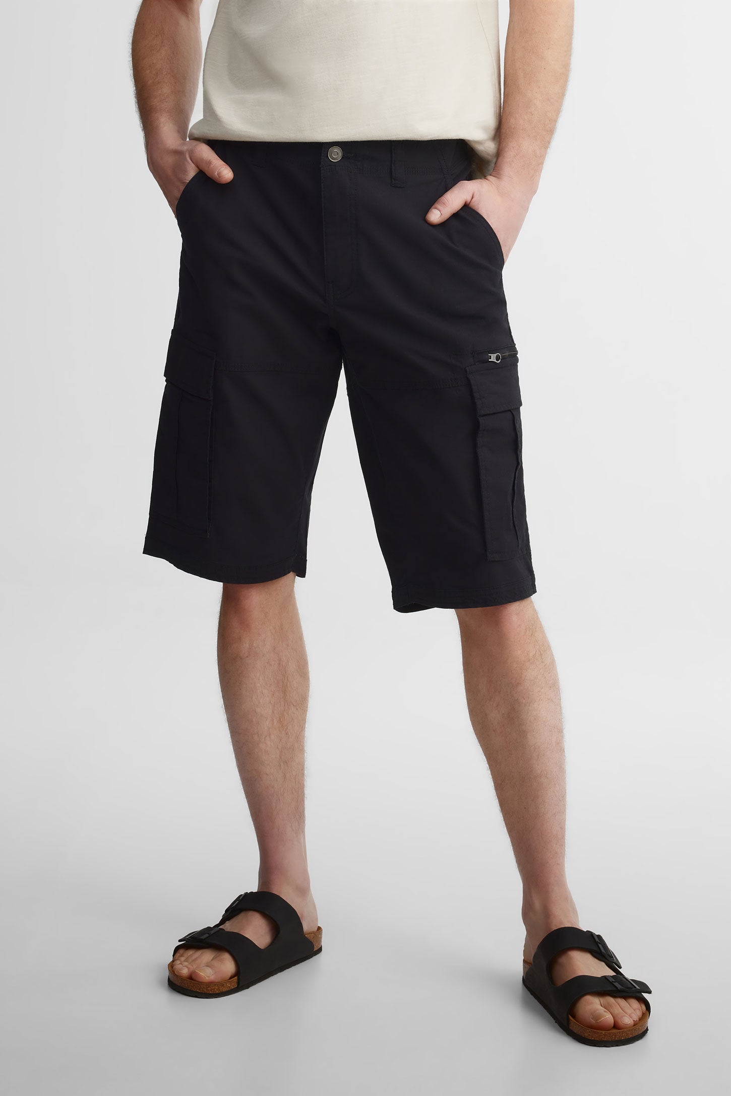 Short cargo en twill - Homme && NOIR