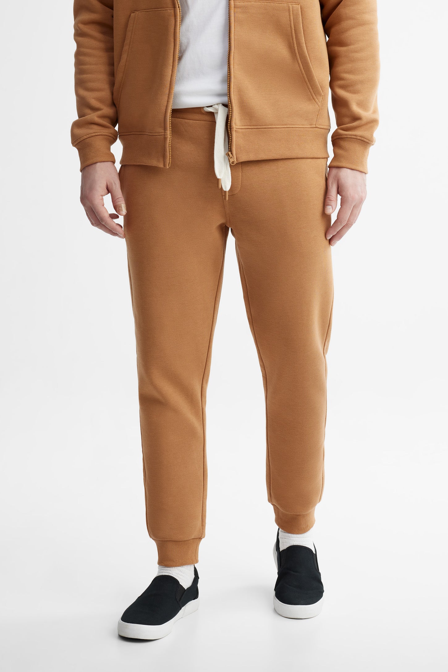 Pantalon jogger ouaté - Homme && BRUN