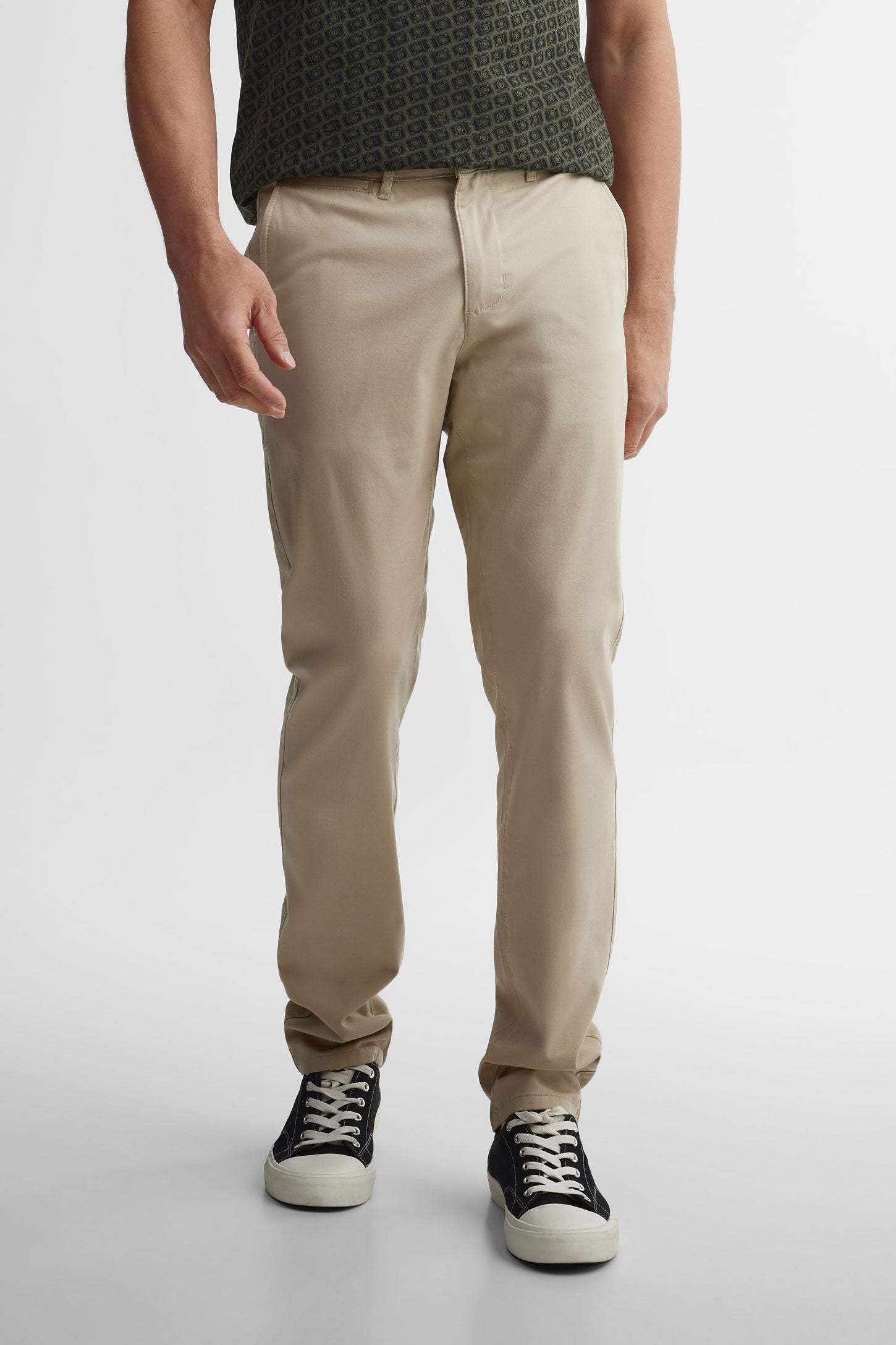 Pantalon chino coupe ajustée - Homme && BEIGE